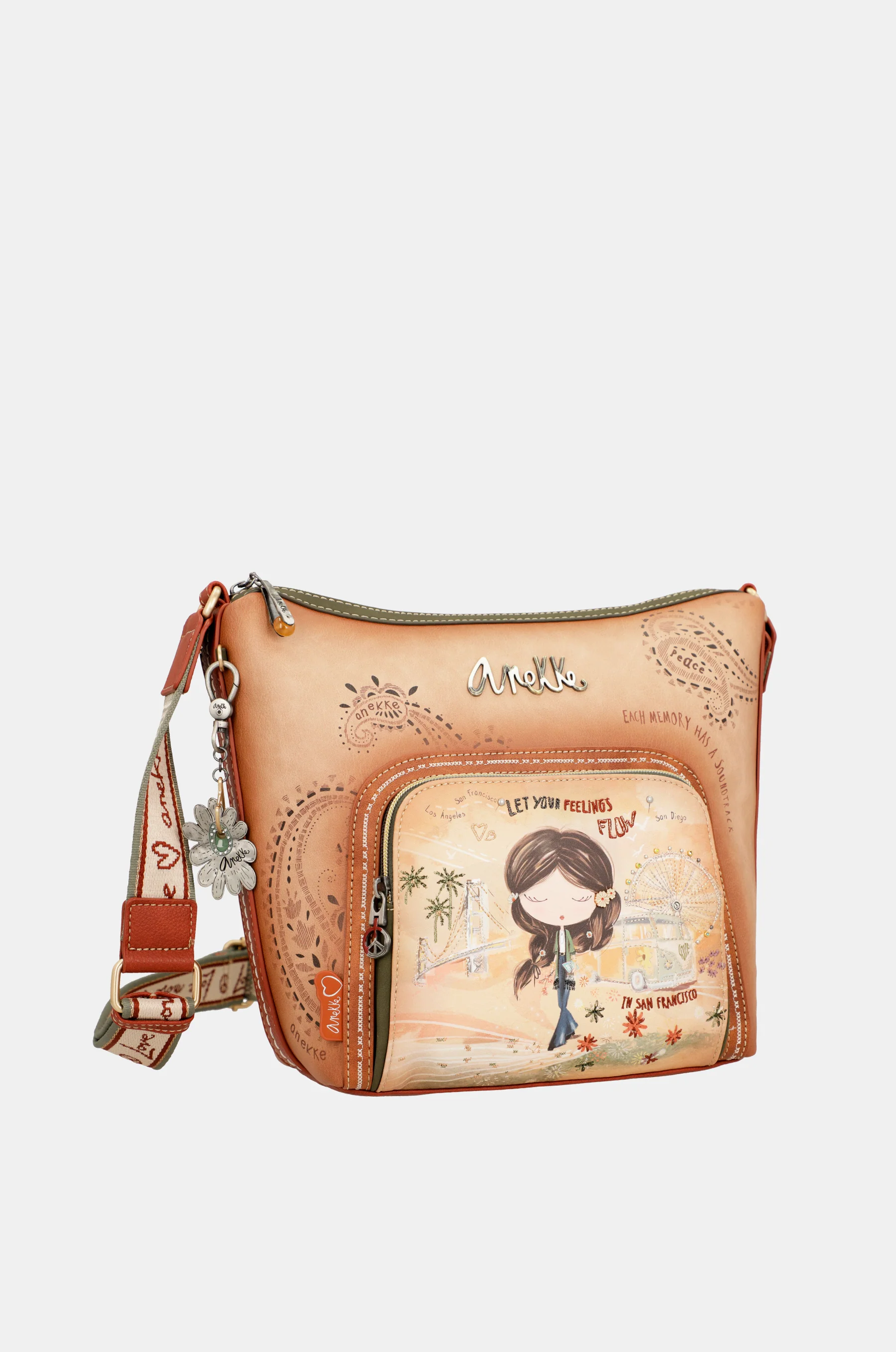 Bandolera grande Peace & Love Camel - Image 7