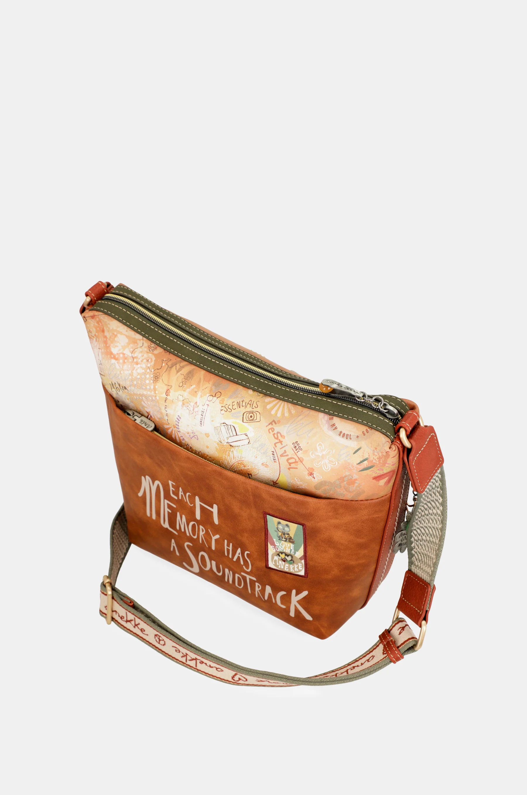 Bandolera grande Peace & Love Camel - Image 9