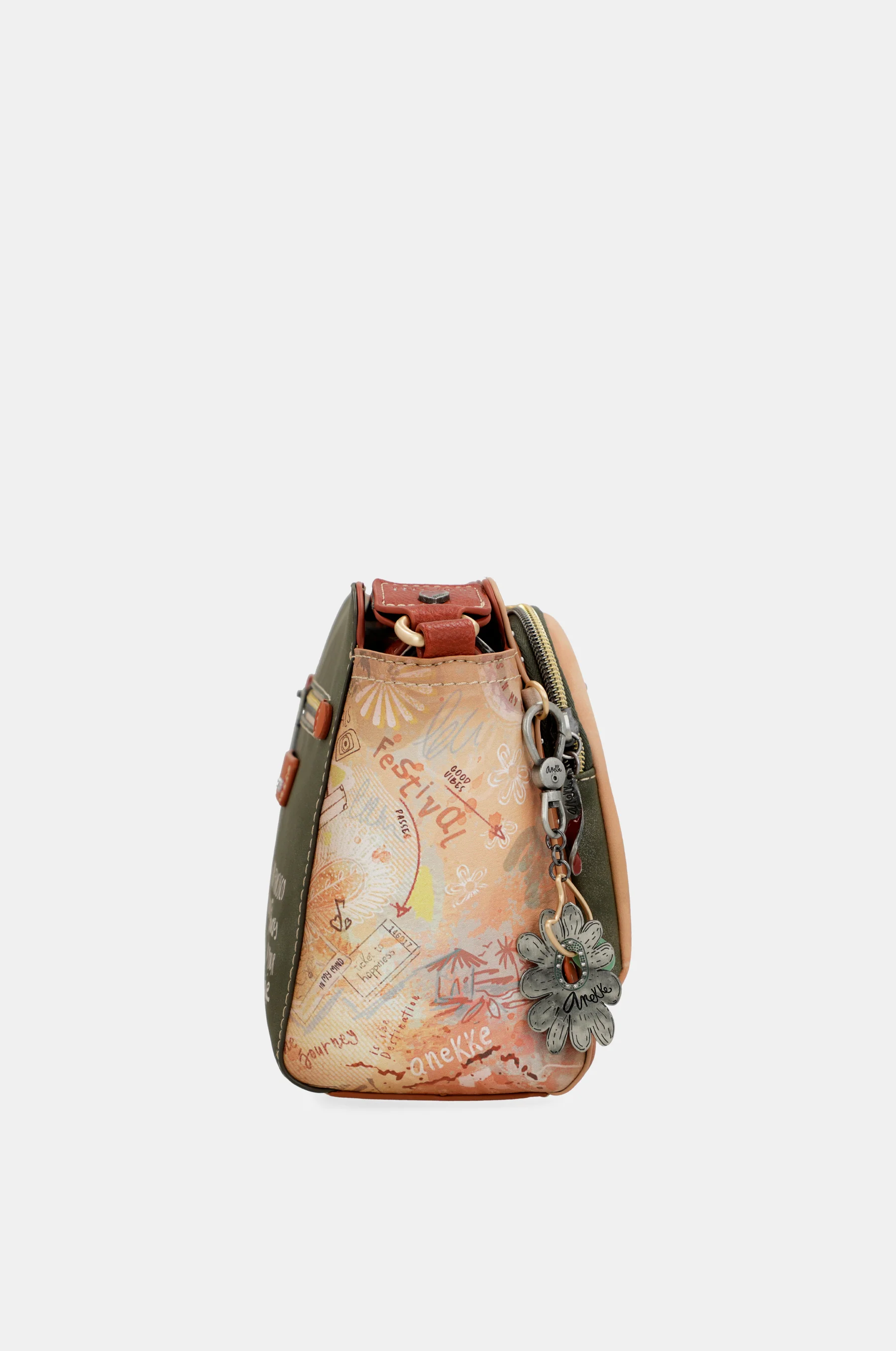 Bandolera rectangular Peace & Love Camel - Image 4