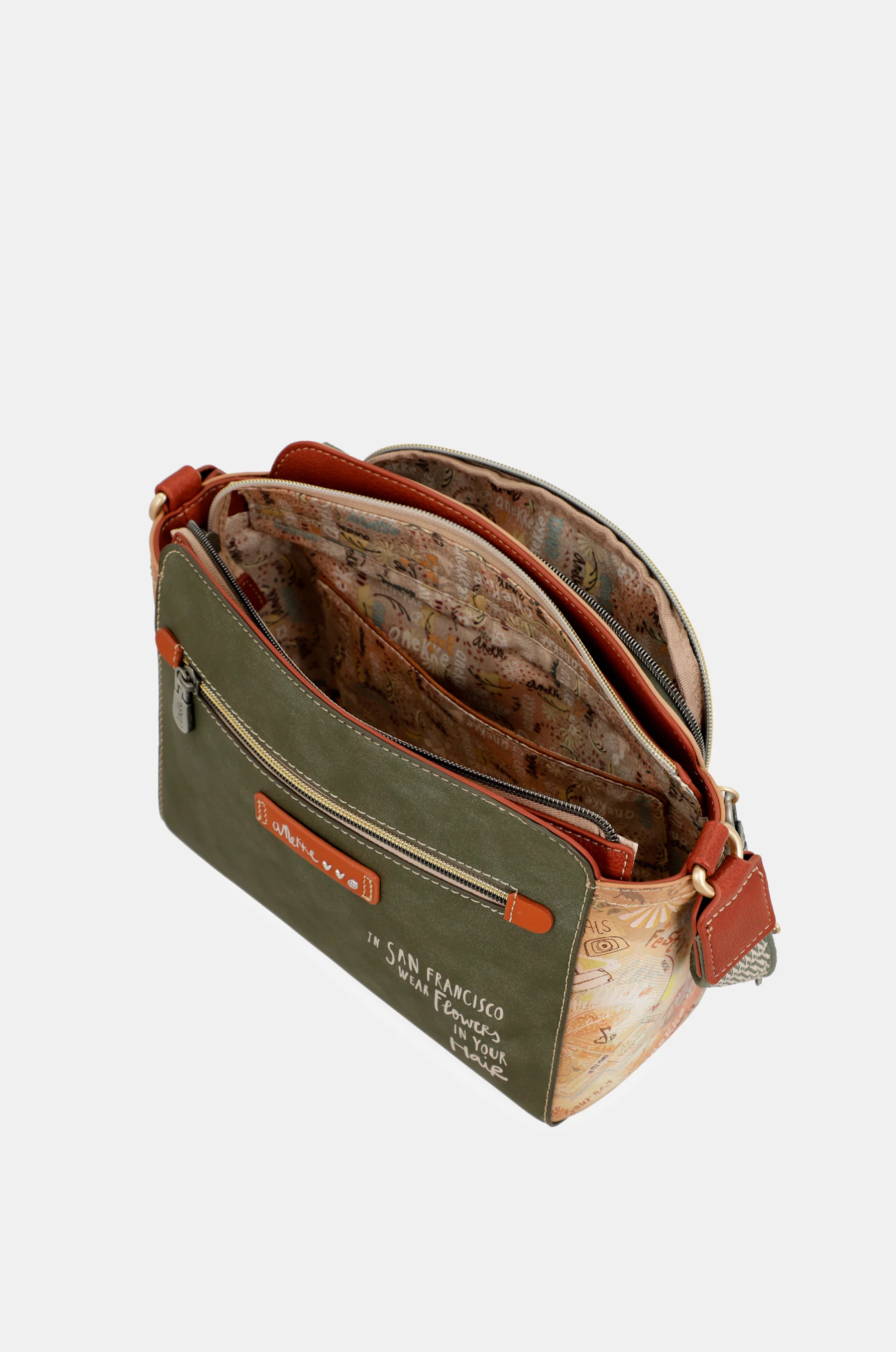 Bandolera rectangular Peace & Love Camel - Image 5