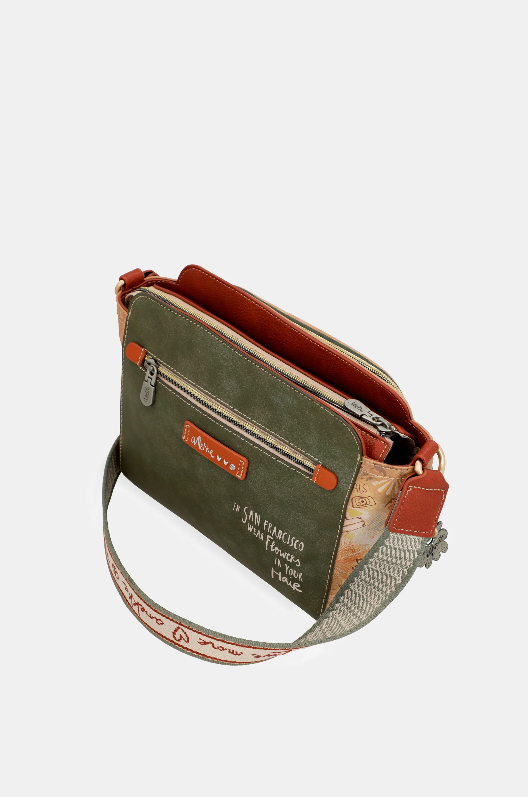 Bandolera rectangular Peace & Love Camel - Image 9