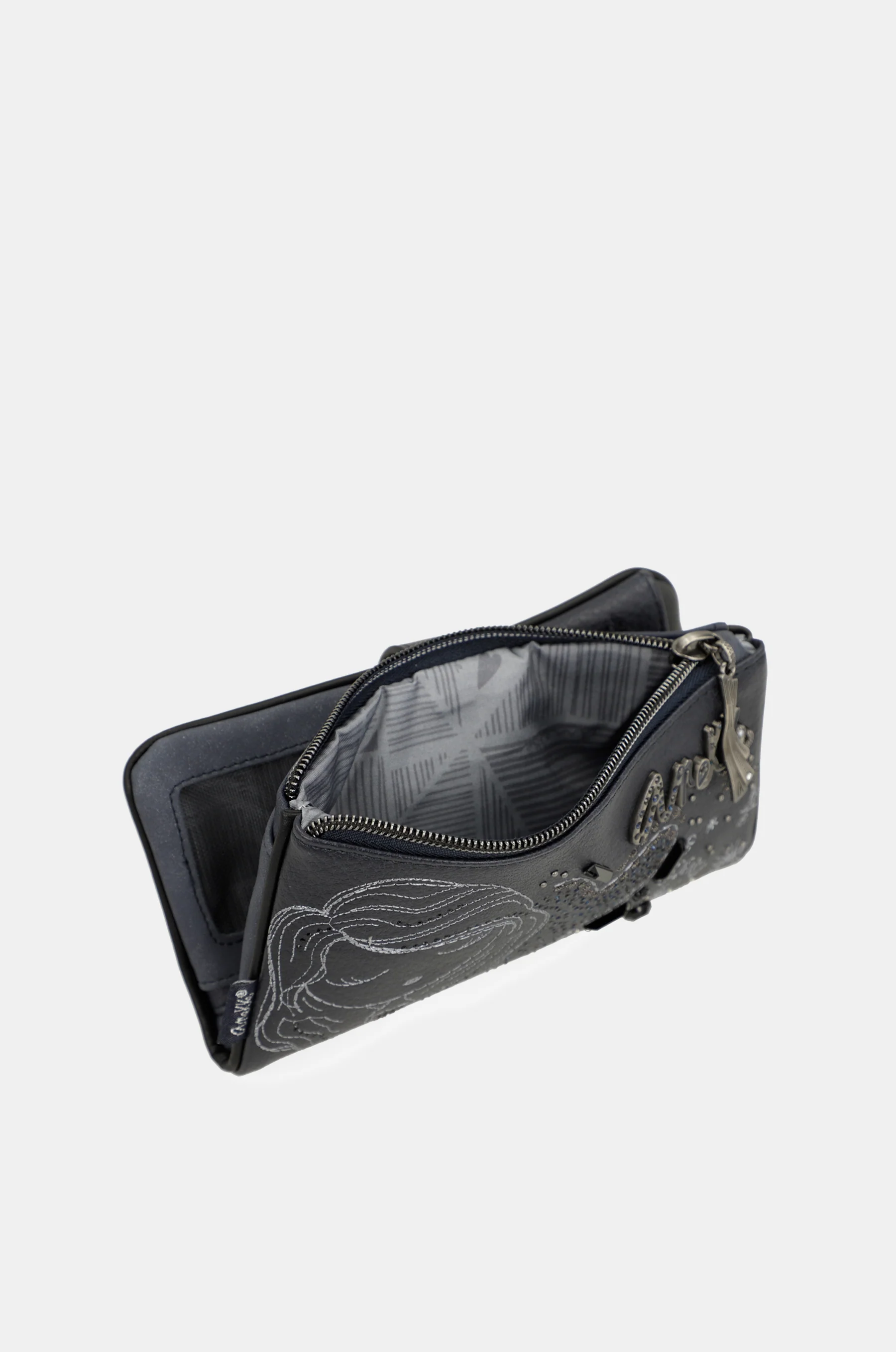 Billetero RFID flexible azul marino Studio - Image 5