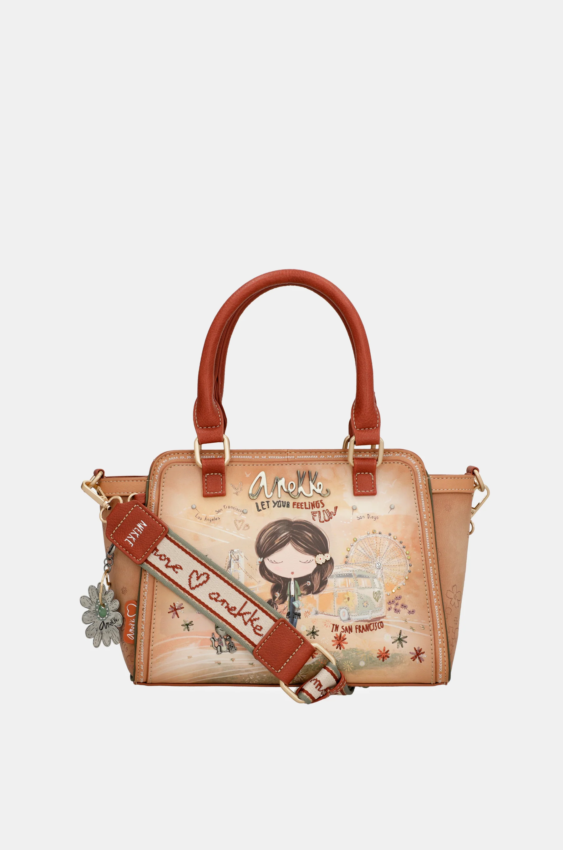 Bolso bowling Peace & Love Camel - Image 11