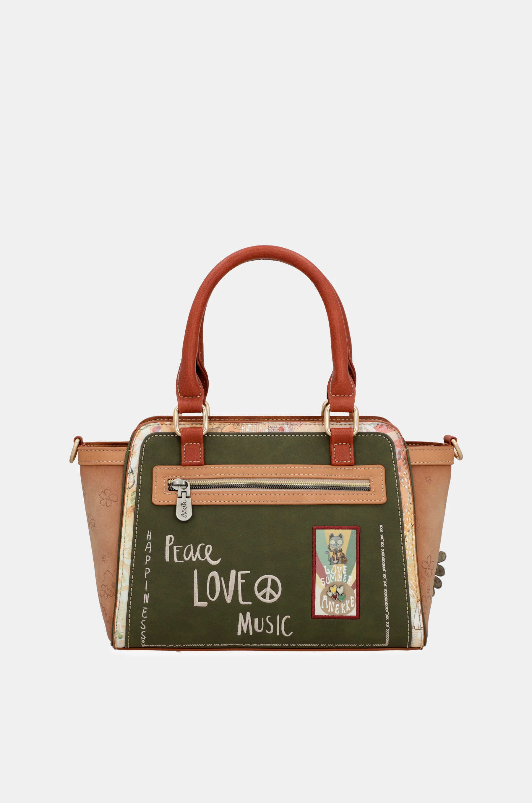Bolso bowling Peace & Love Camel - Image 3