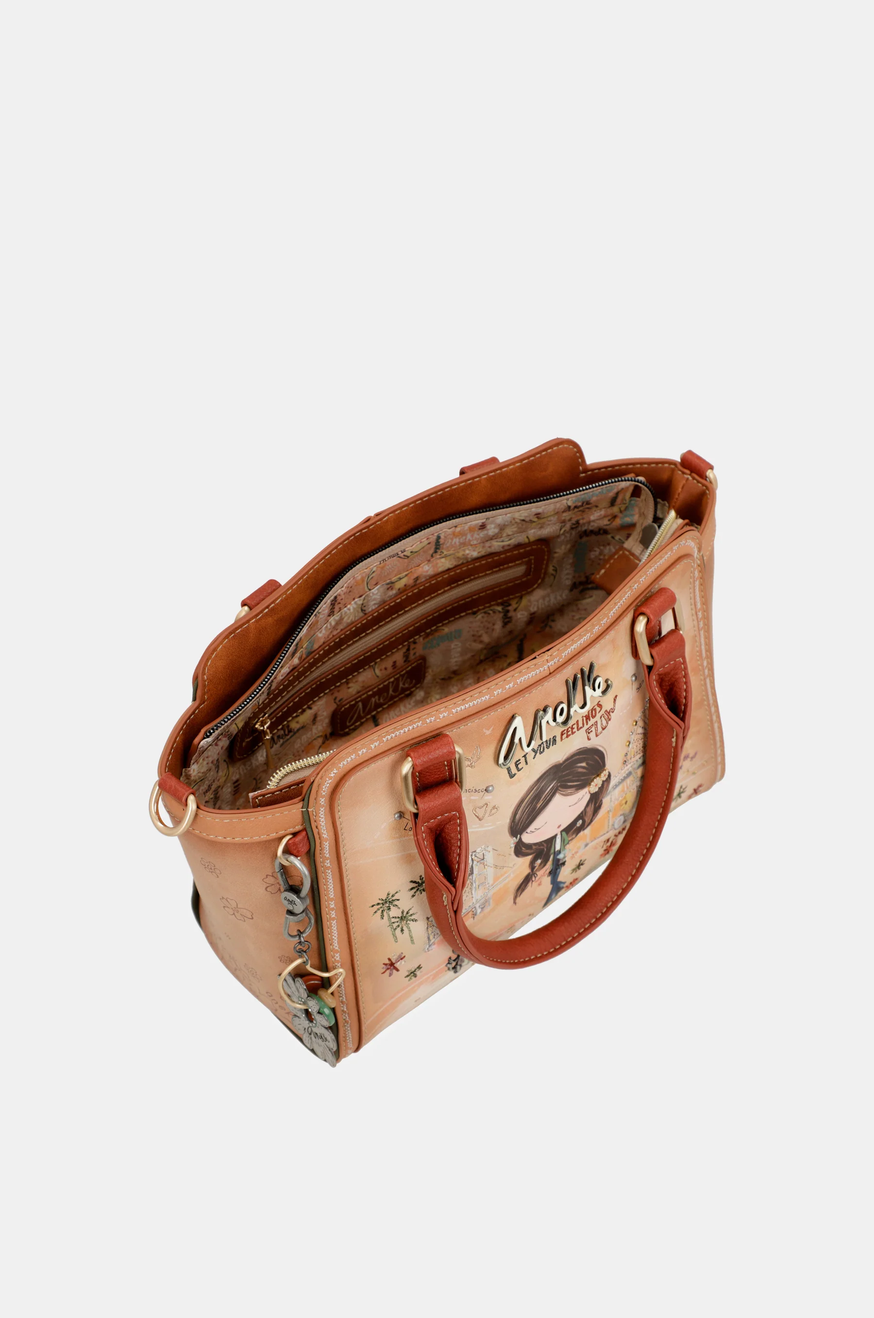 Bolso bowling Peace & Love Camel - Image 5