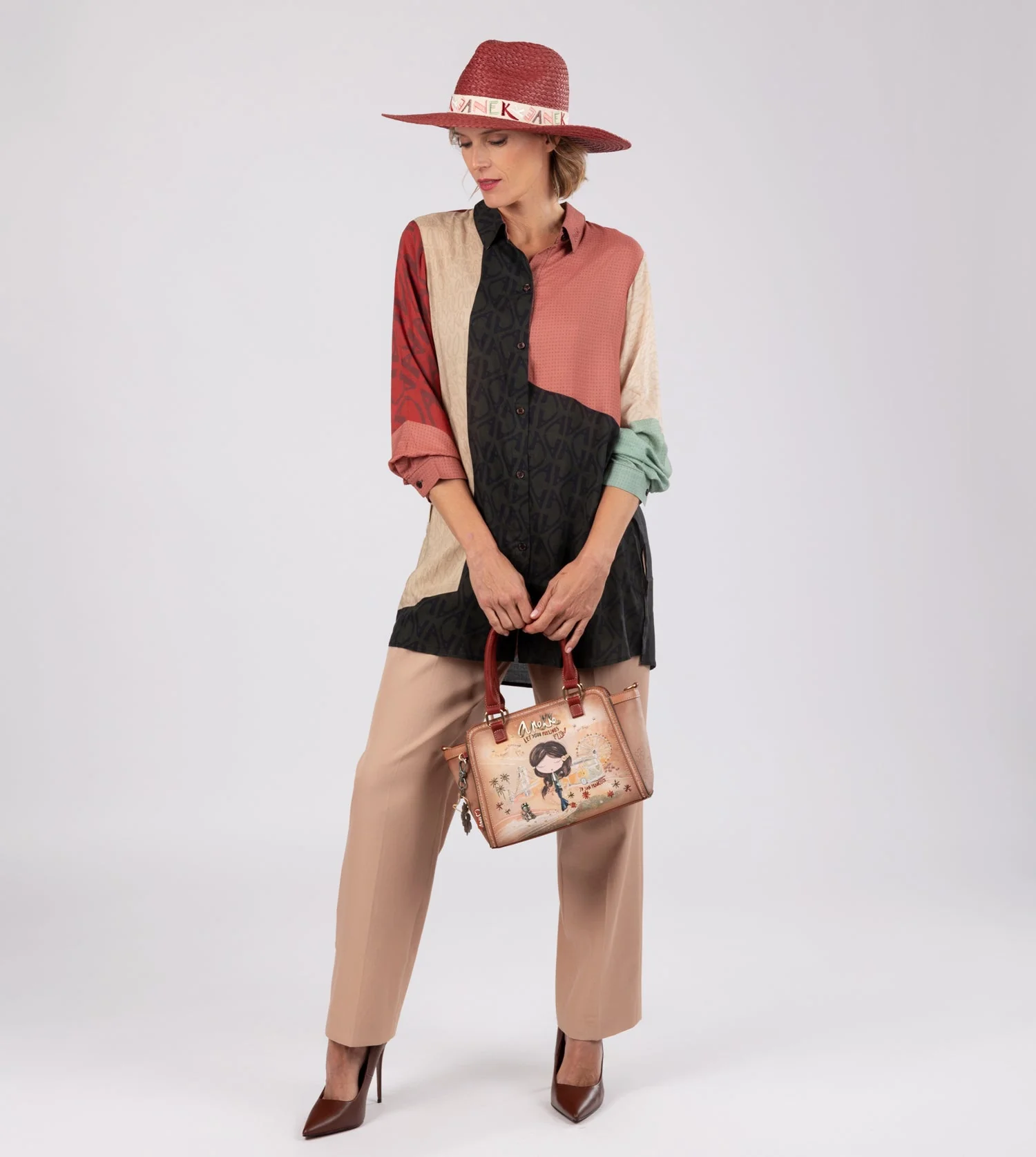 Bolso bowling Peace & Love Camel - Image 9