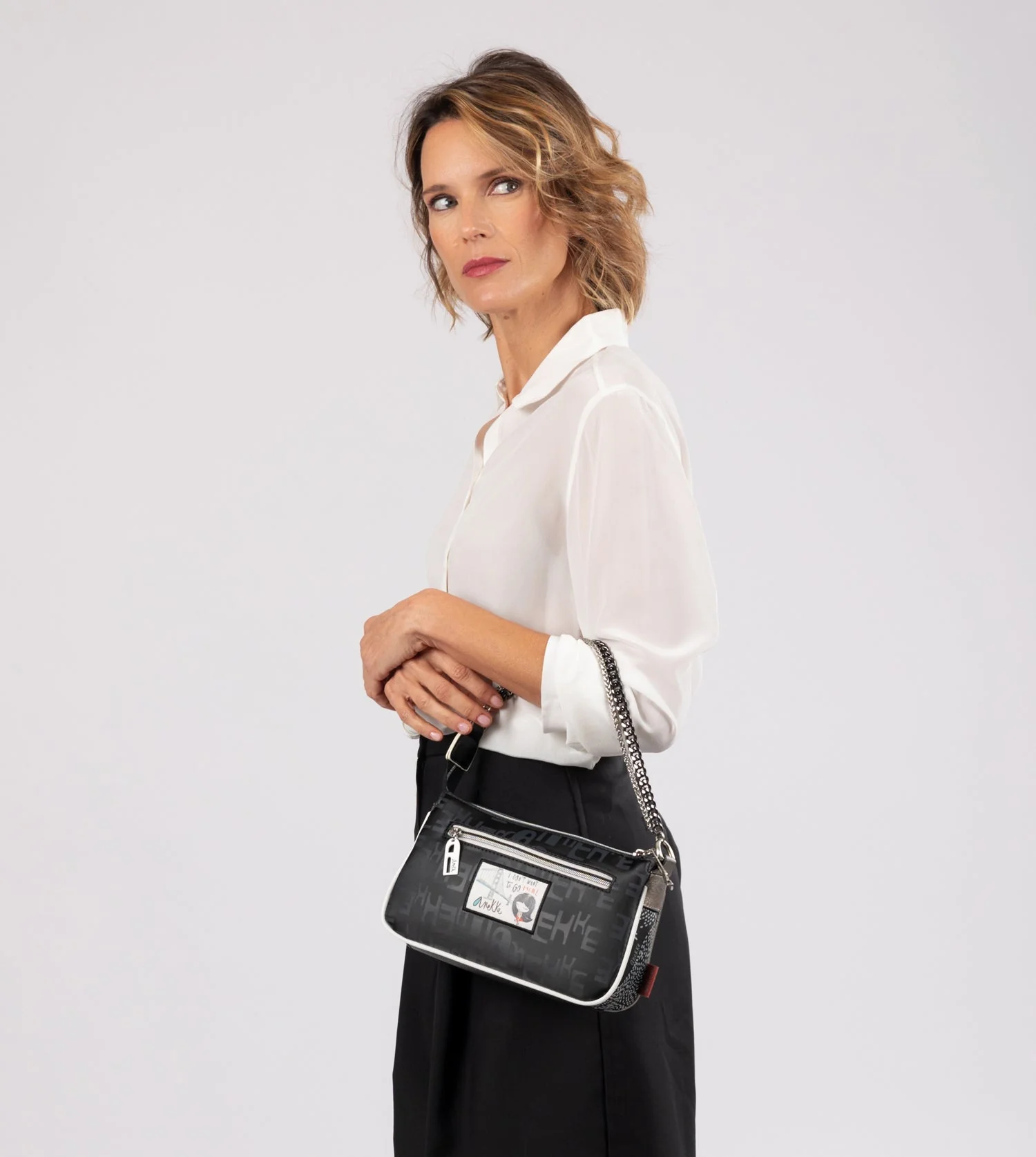 Bolso con asa metálica Nature Sixties - Image 11