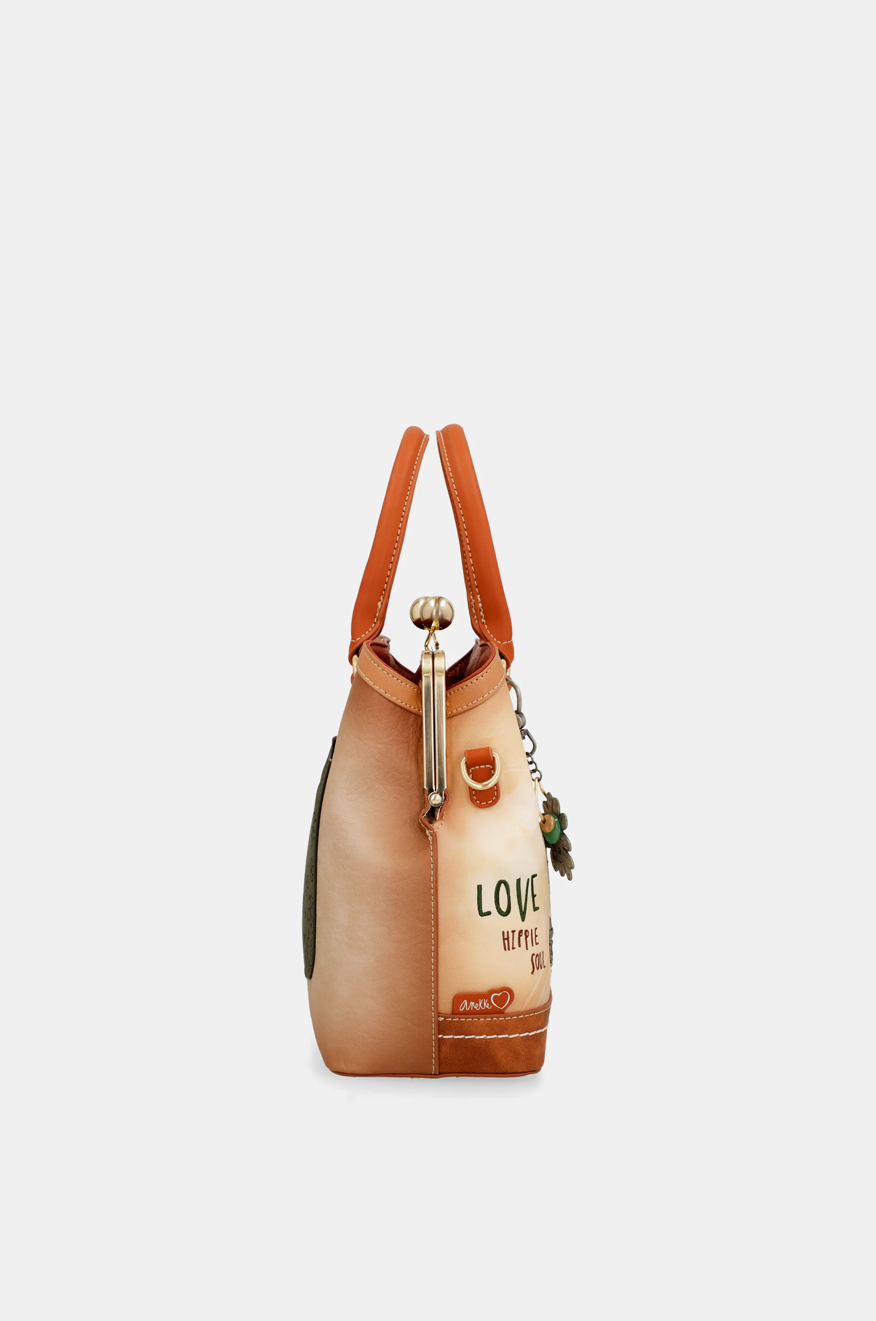 Bolso de boquilla Peace & Love Camel - Image 4