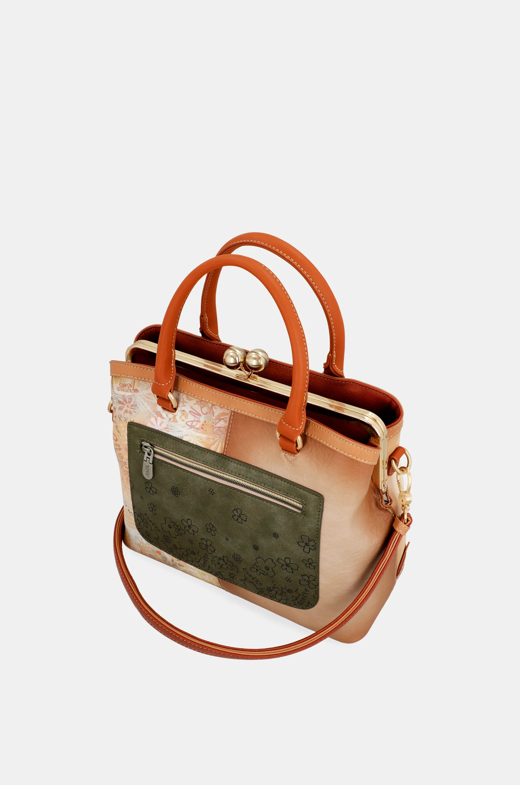Bolso de boquilla Peace & Love Camel - Image 9