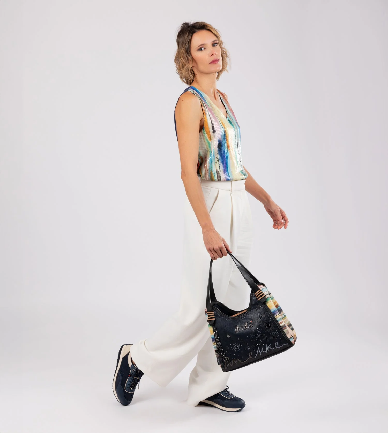 Bolso de hombro azul marino Studio - Image 9