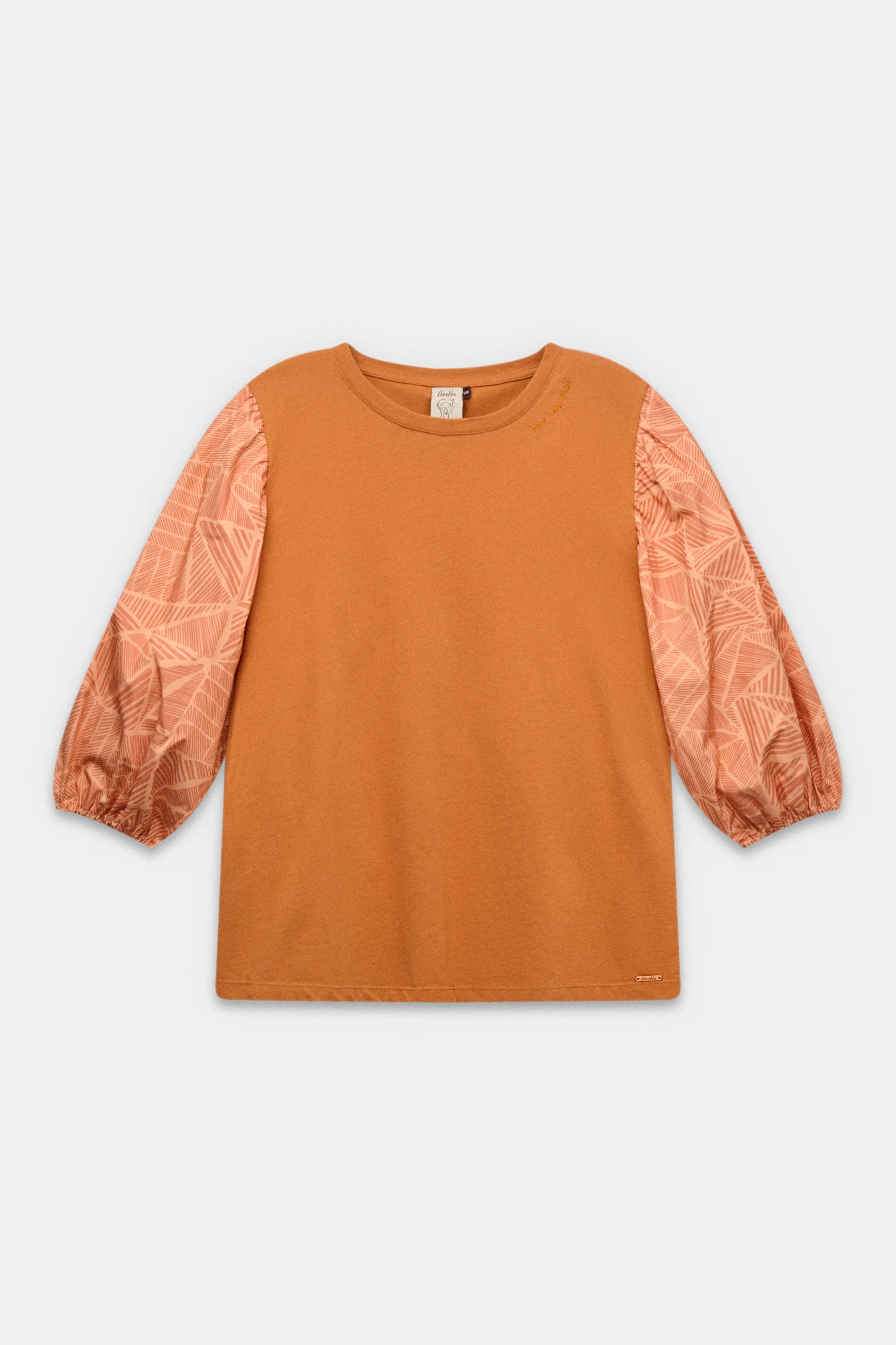 Camiseta con mangas abullonadas y print