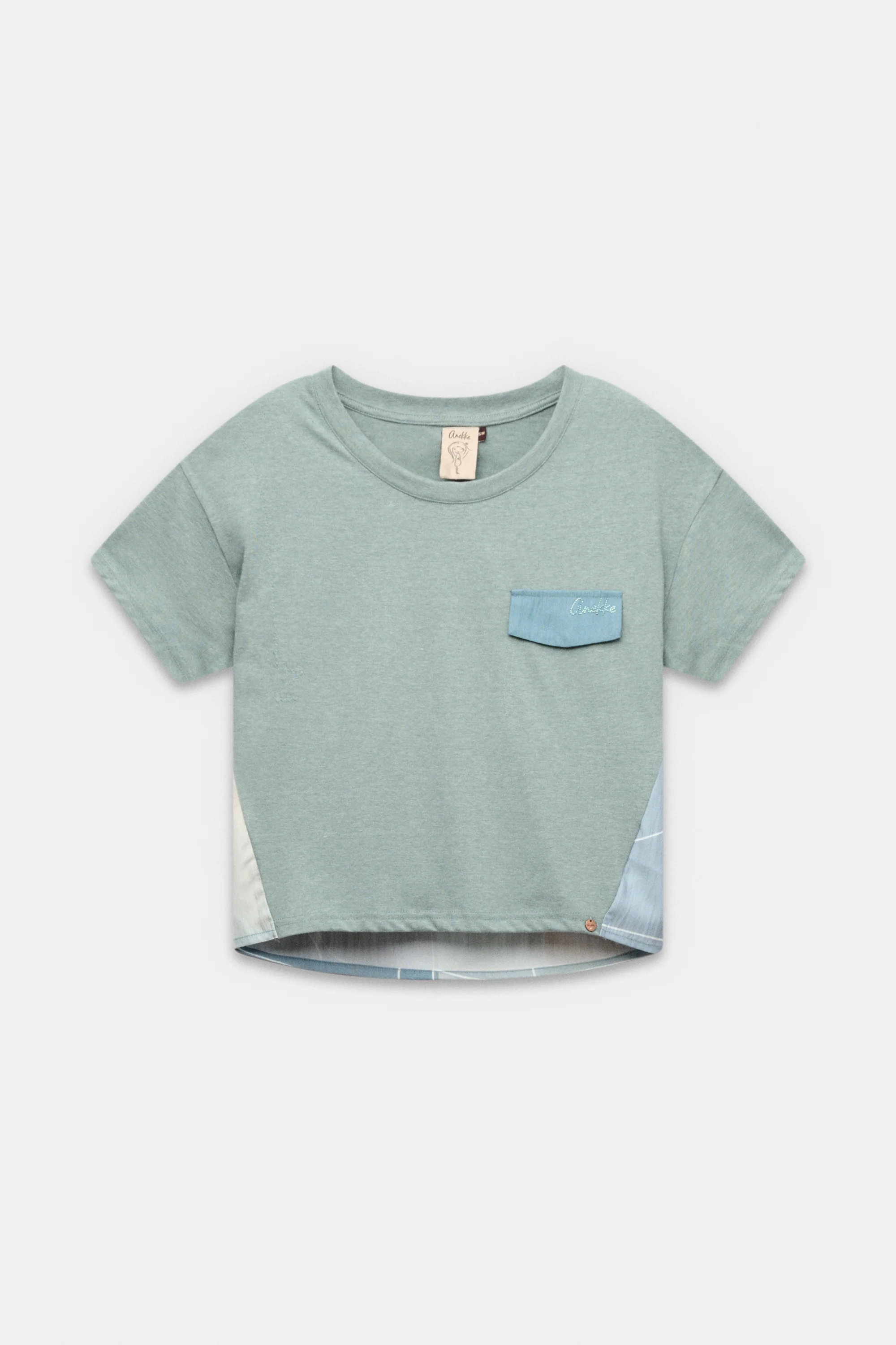 Camiseta de manga corta azul