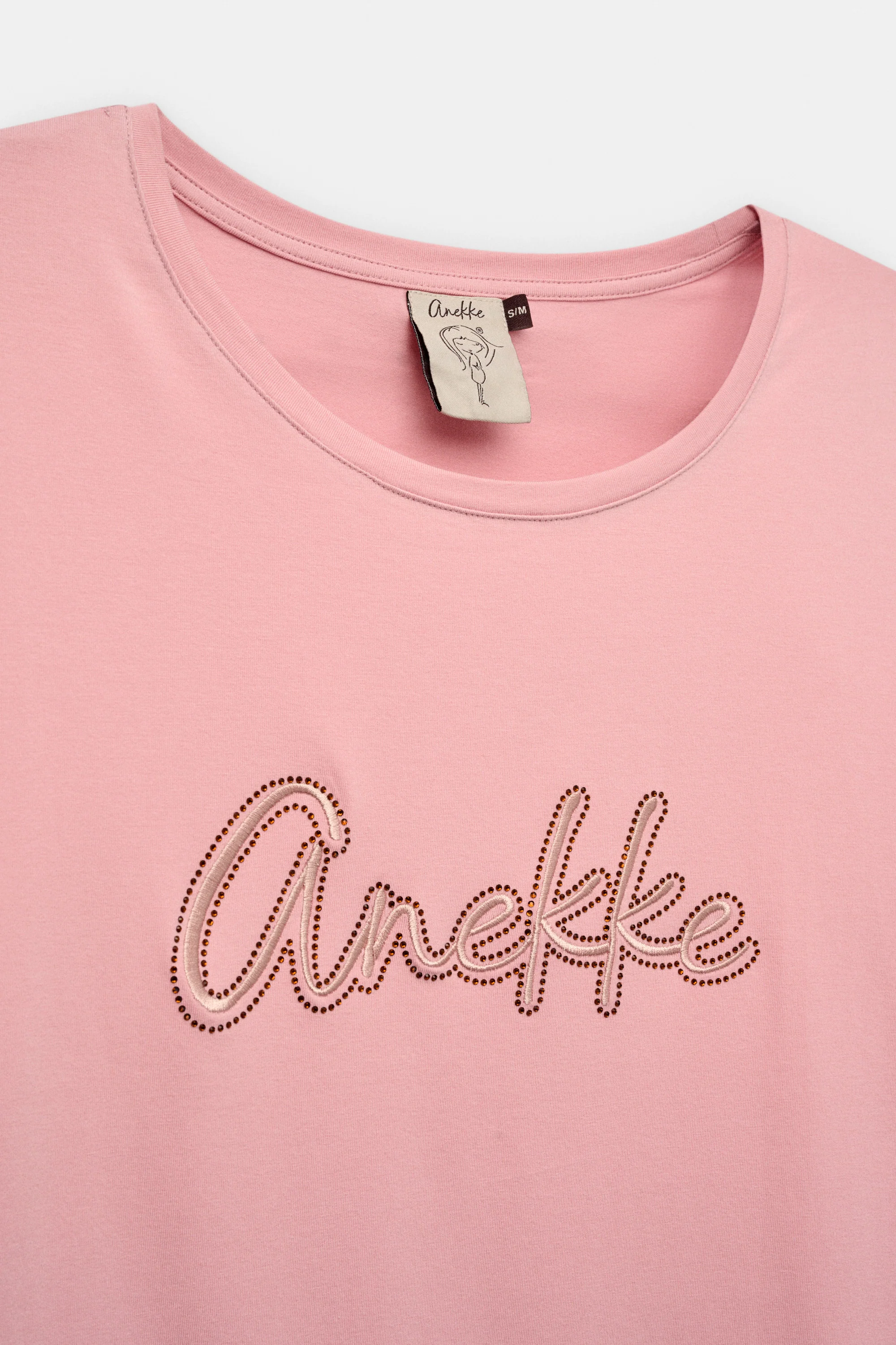 Camiseta de manga corta rosa con logo - Image 3