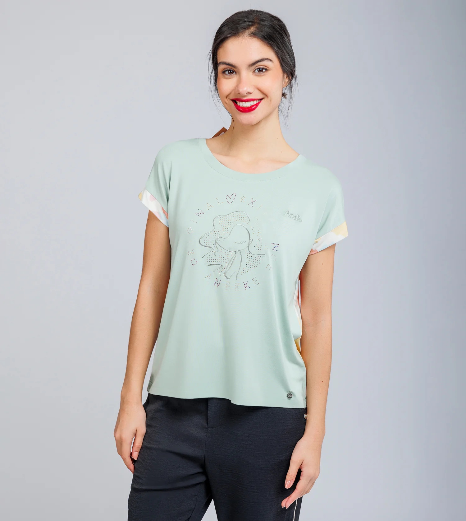 Camiseta manga corta verde Memories - Image 4