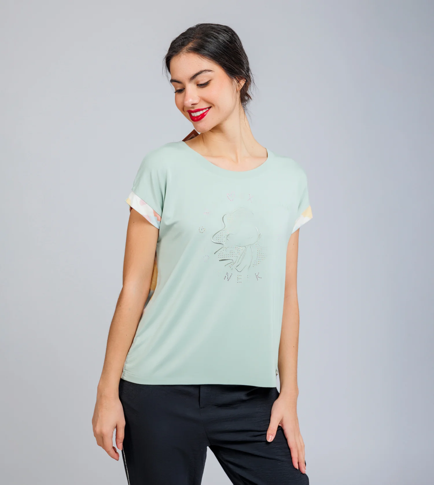 Camiseta manga corta verde Memories - Image 6