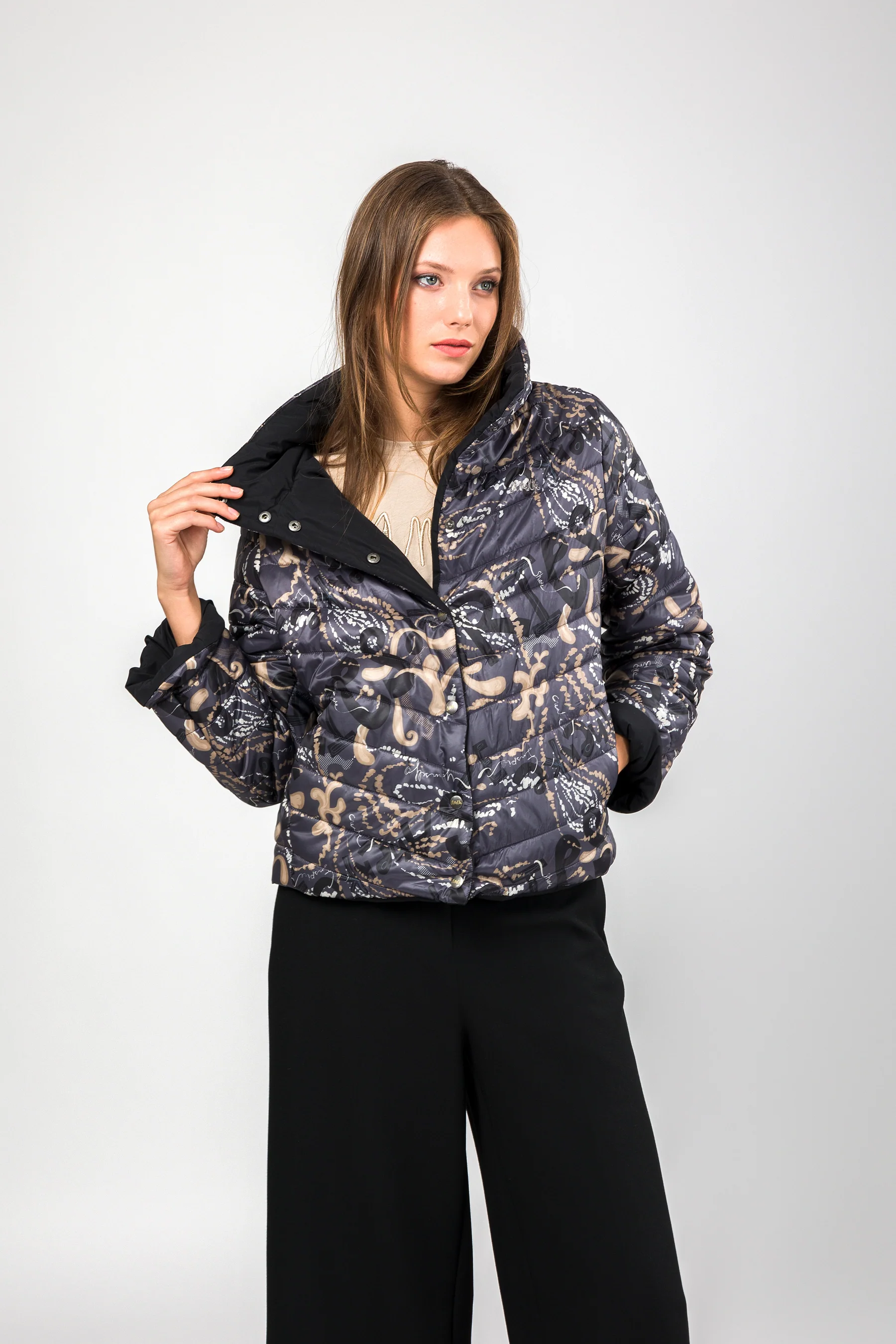 Chaqueta reversible gris - Image 4