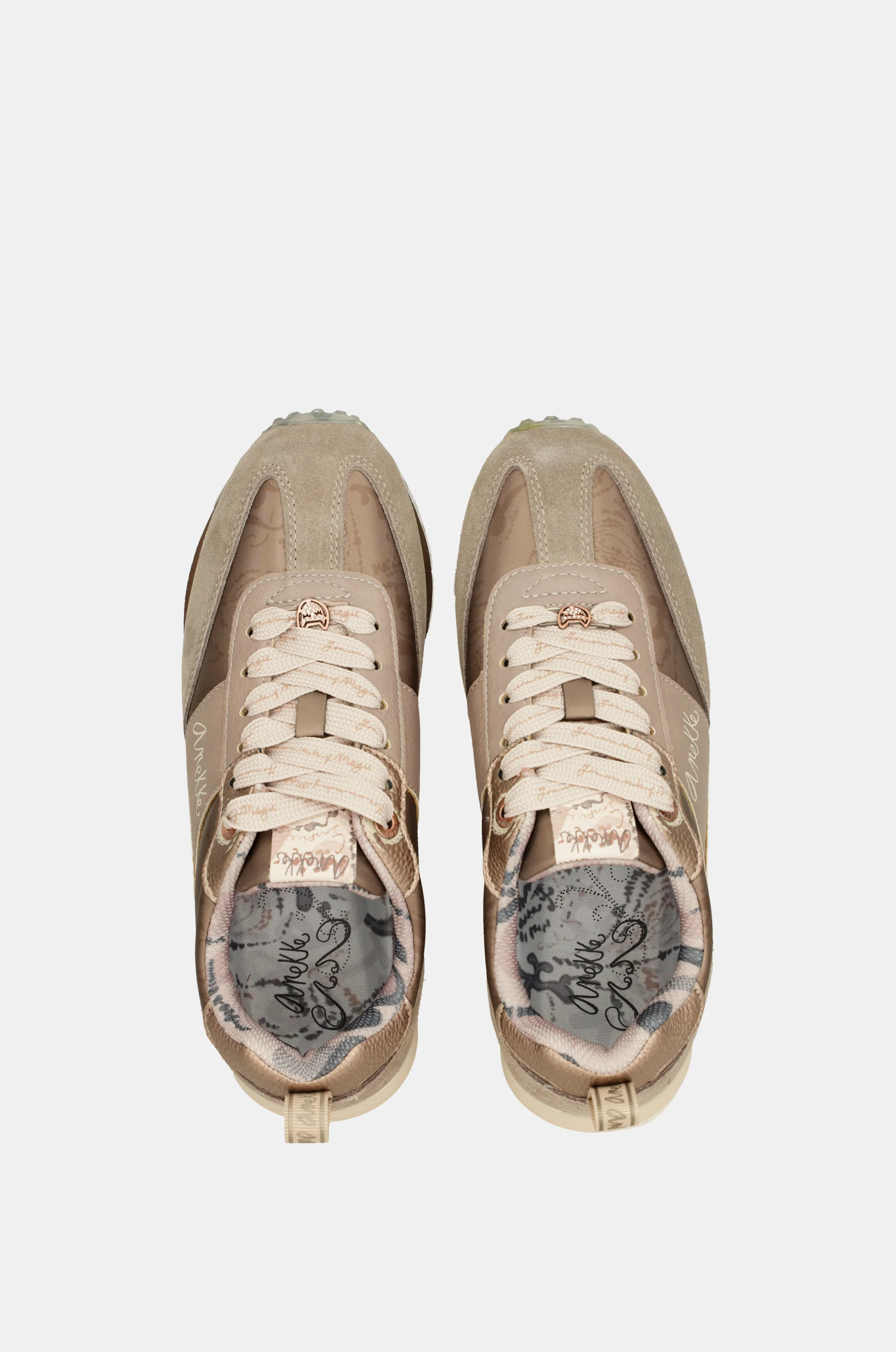 Deportivos beige suela multicolor - Image 4