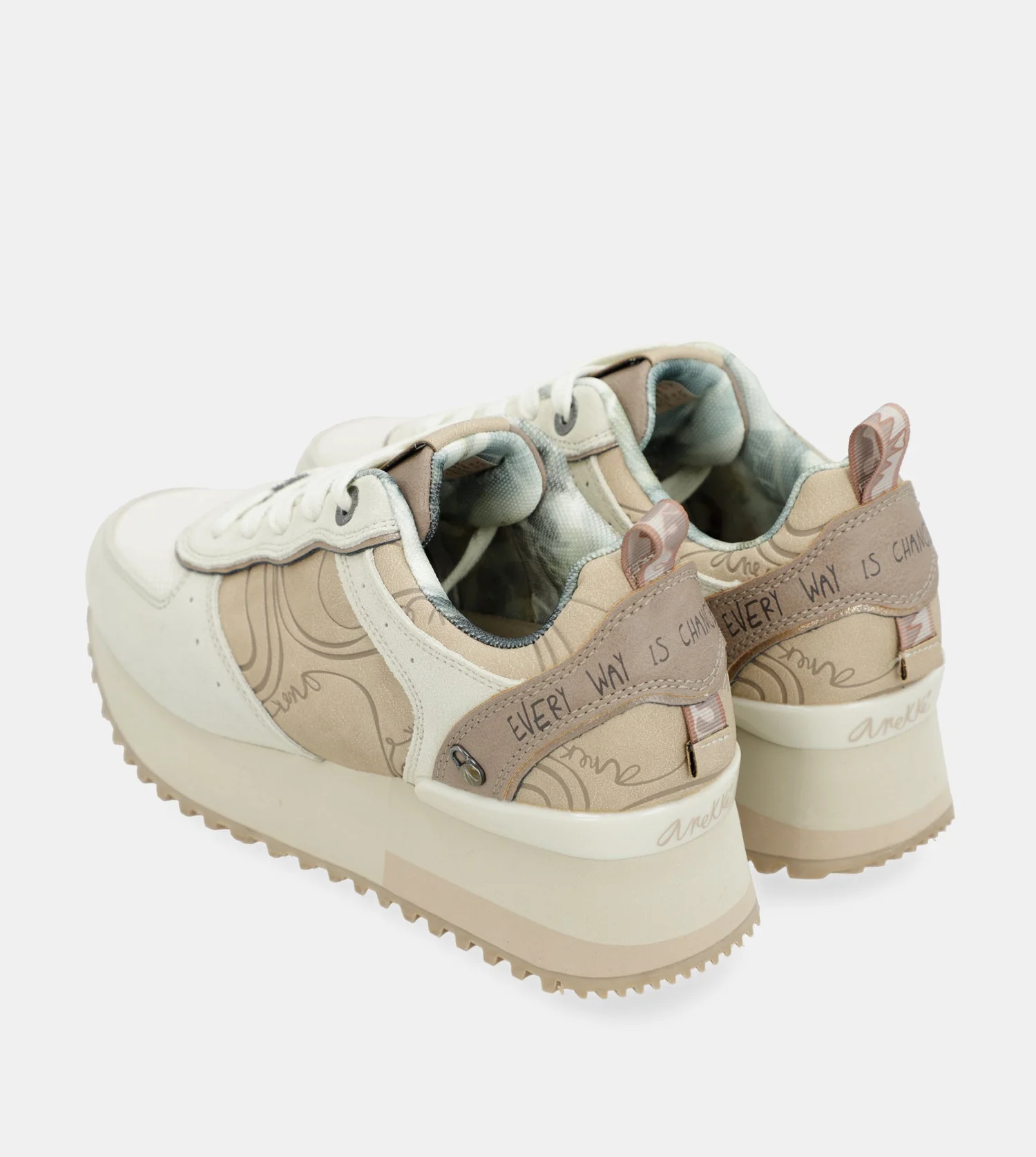 Deportivos plataforma beige - Image 7