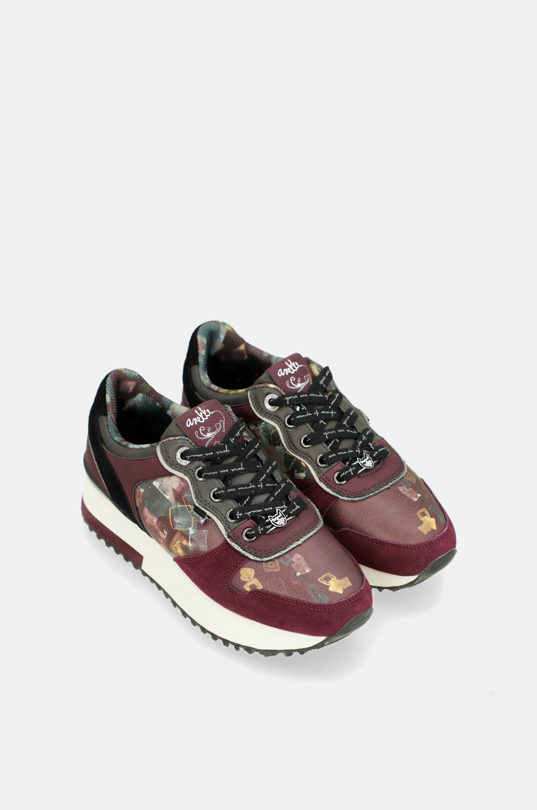 Deportivos plataforma burdeos estampado - Image 6