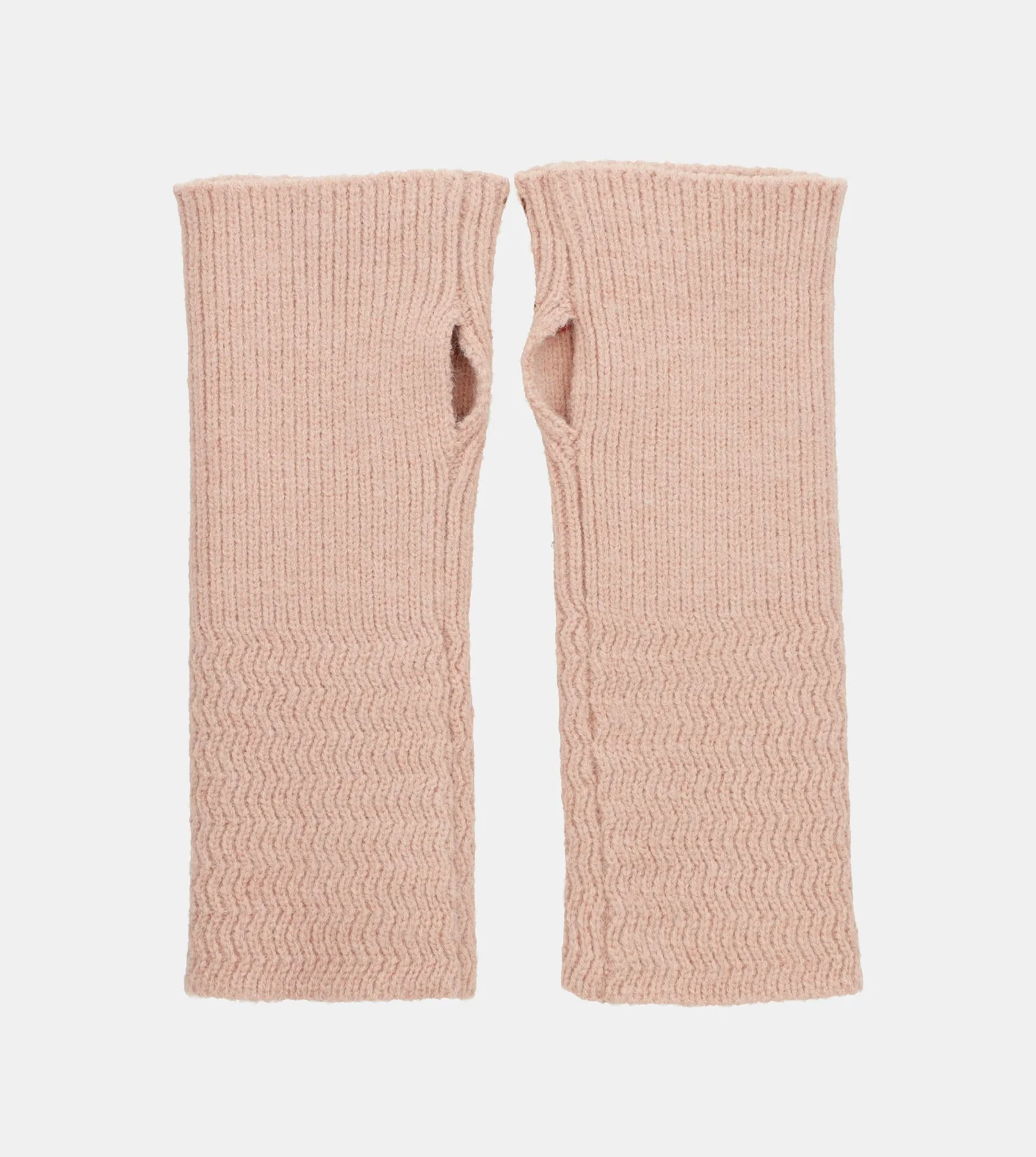 Guantes de punto beige - Image 4