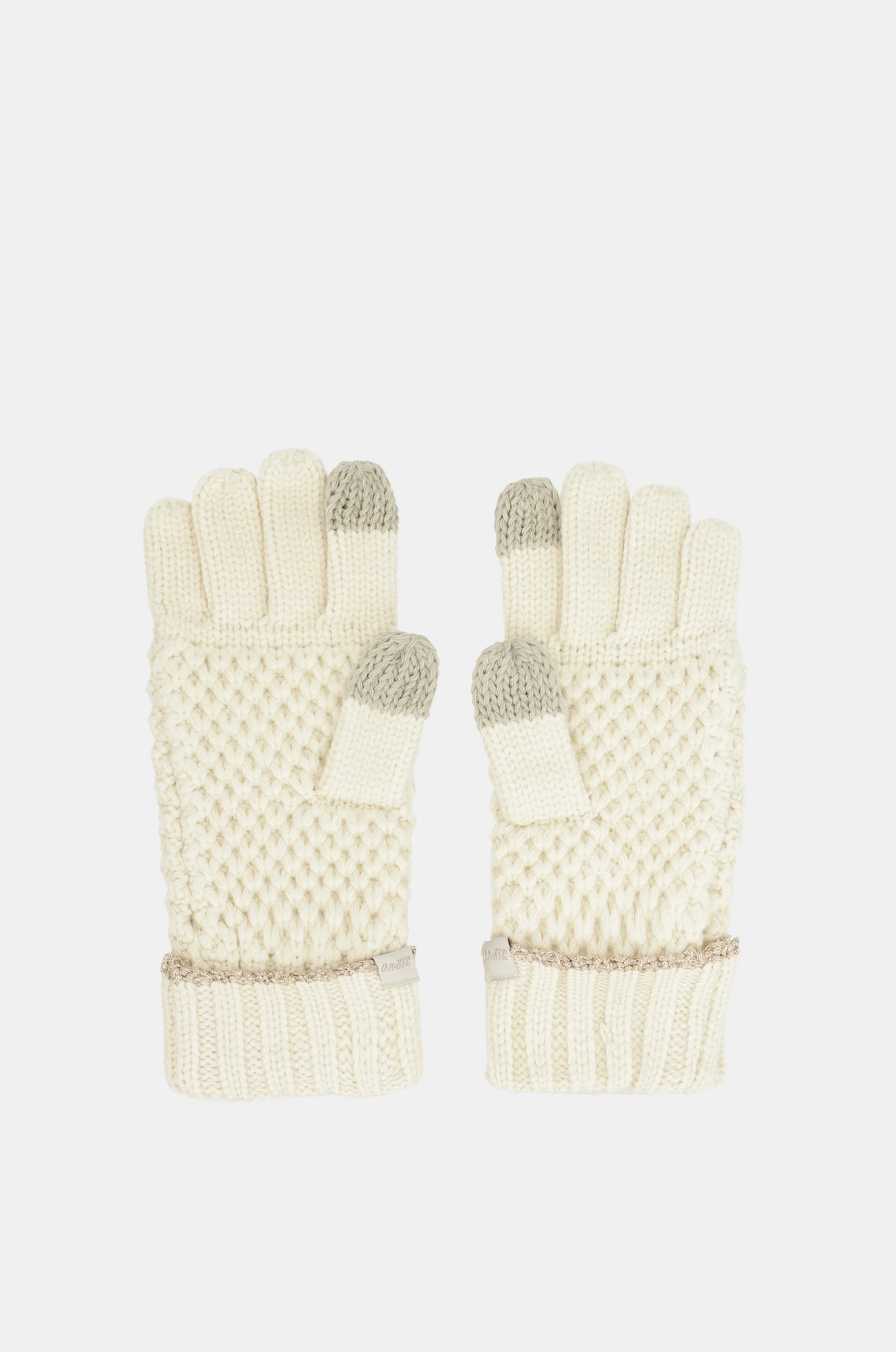 Guantes de punto beige - Image 4