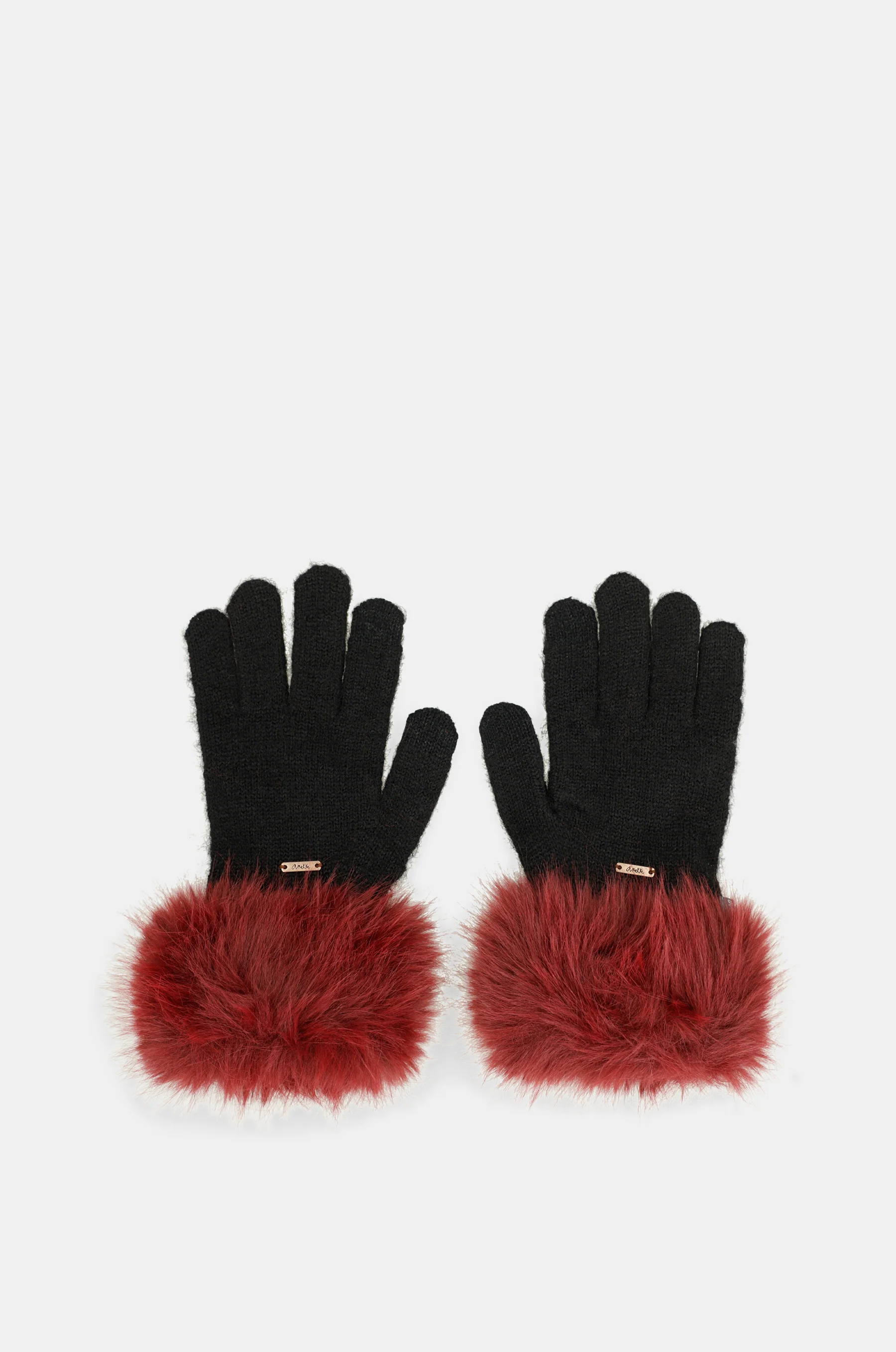 Guantes de punto combinados