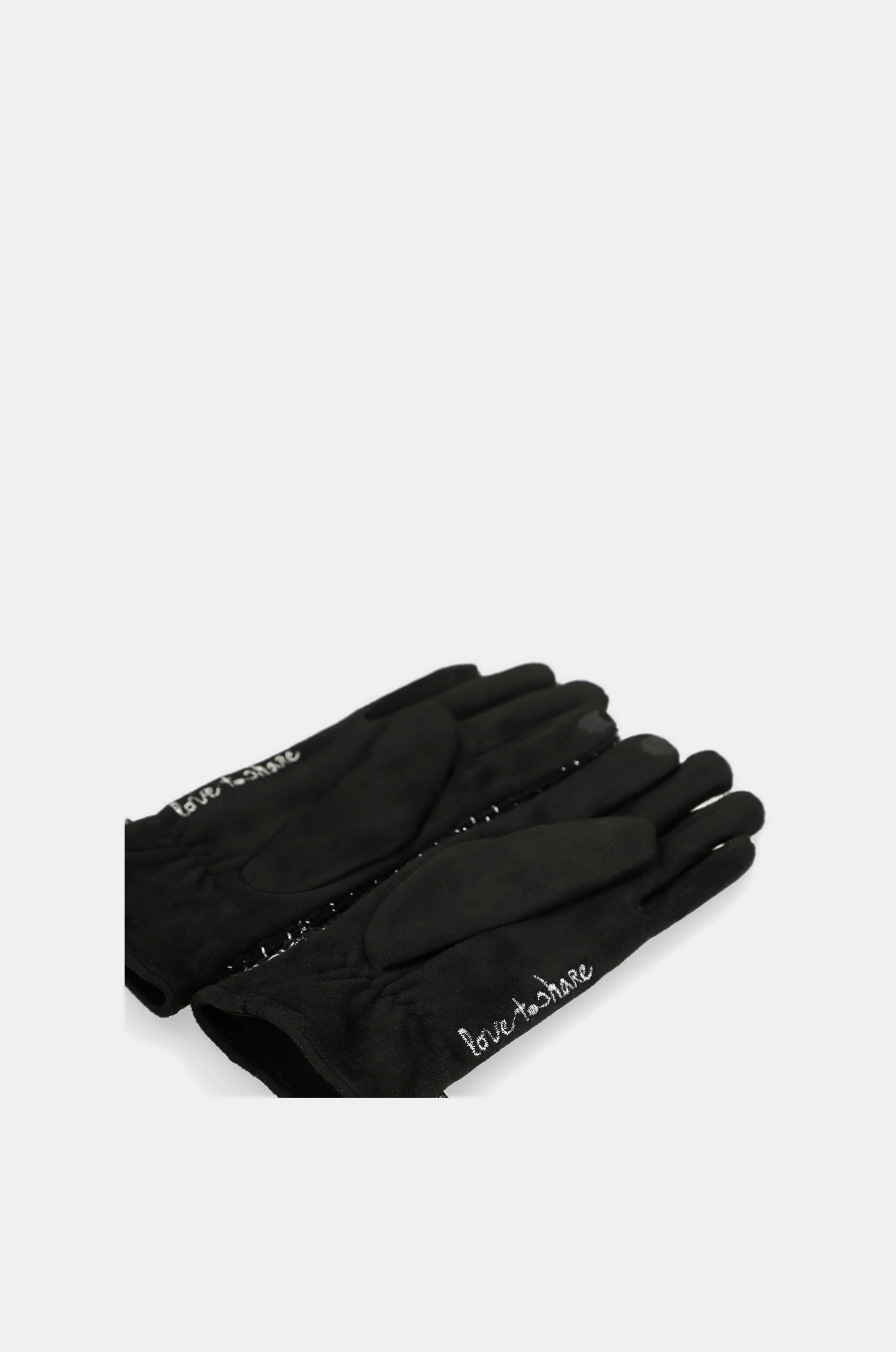 Guantes de tejido tweed negros - Image 5