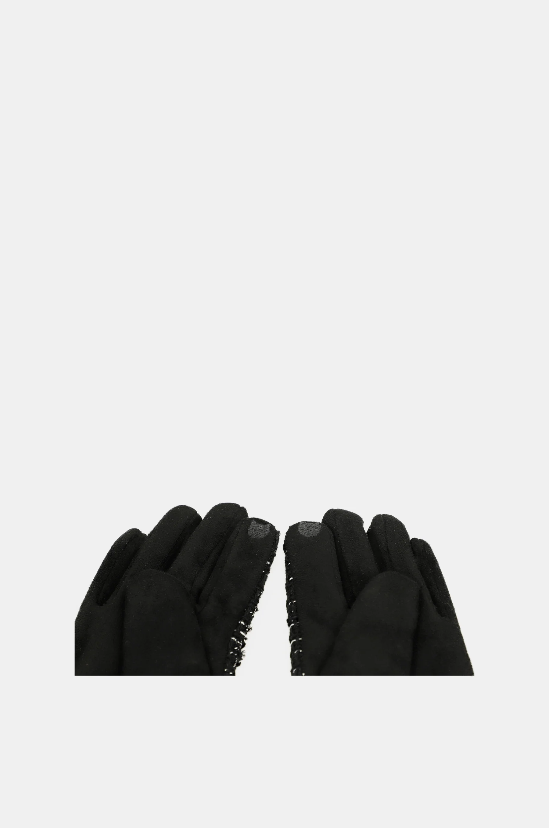 Guantes de tejido tweed negros - Image 6