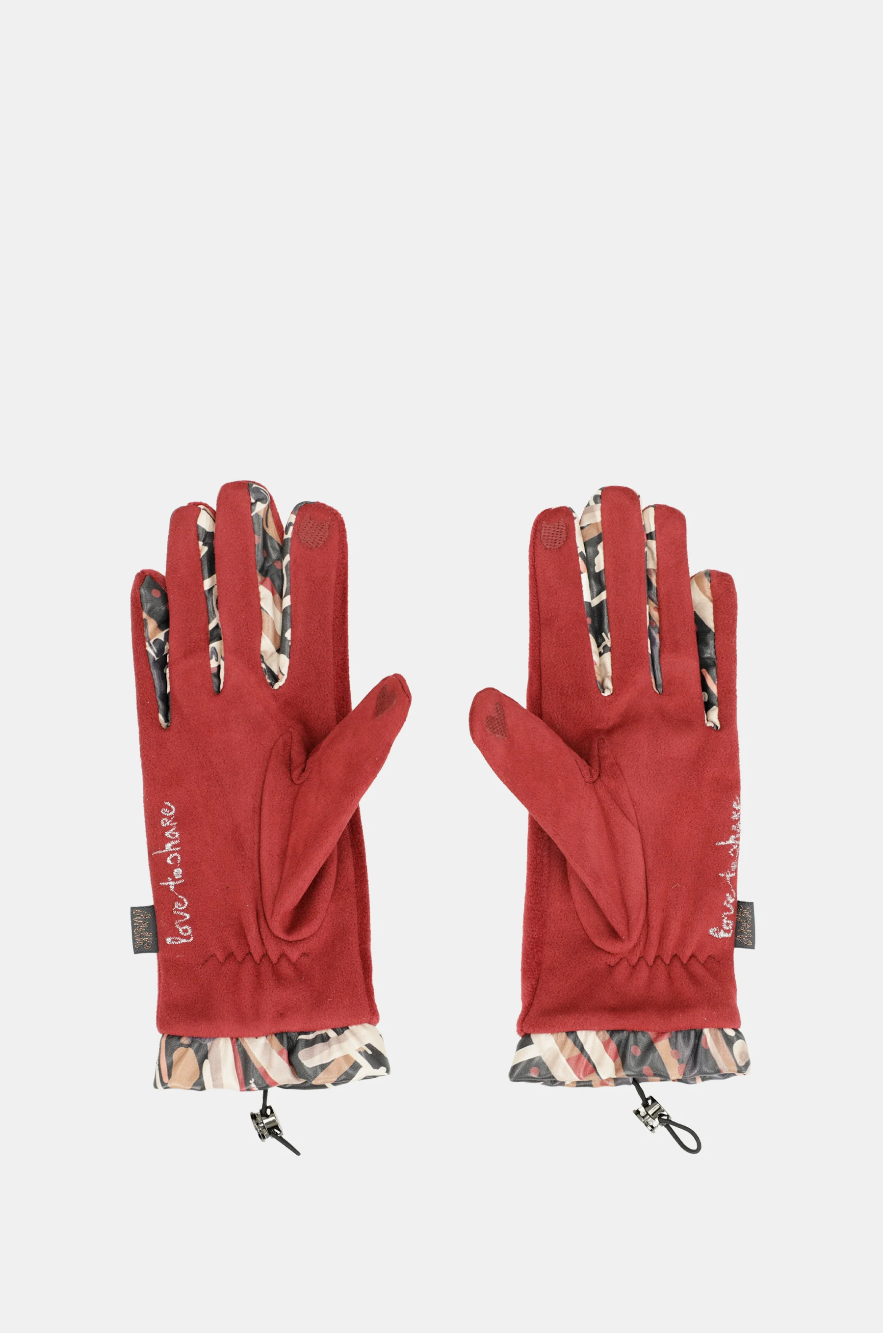 Guantes de terciopelo burdeos - Image 2