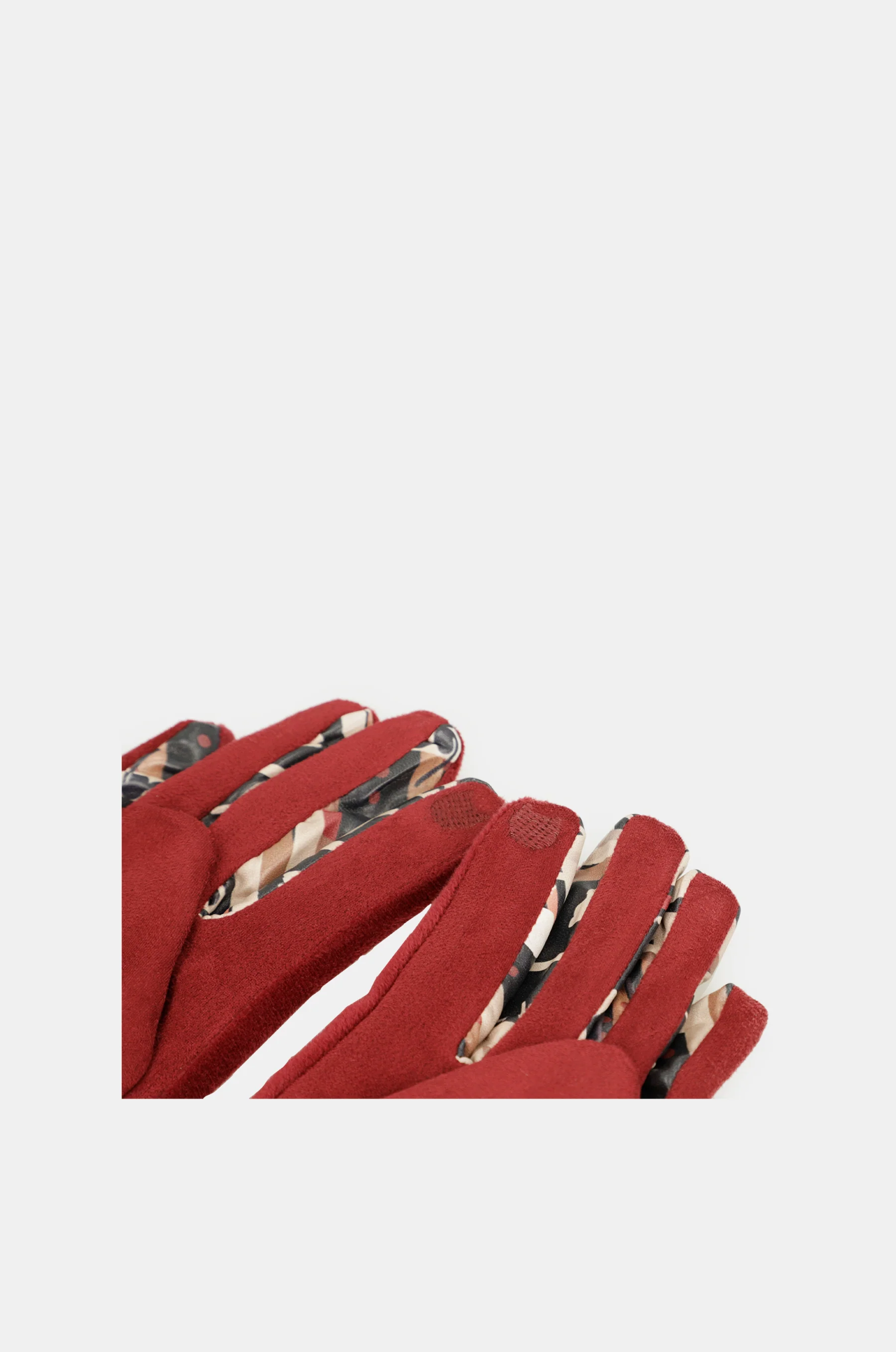 Guantes de terciopelo burdeos - Image 3