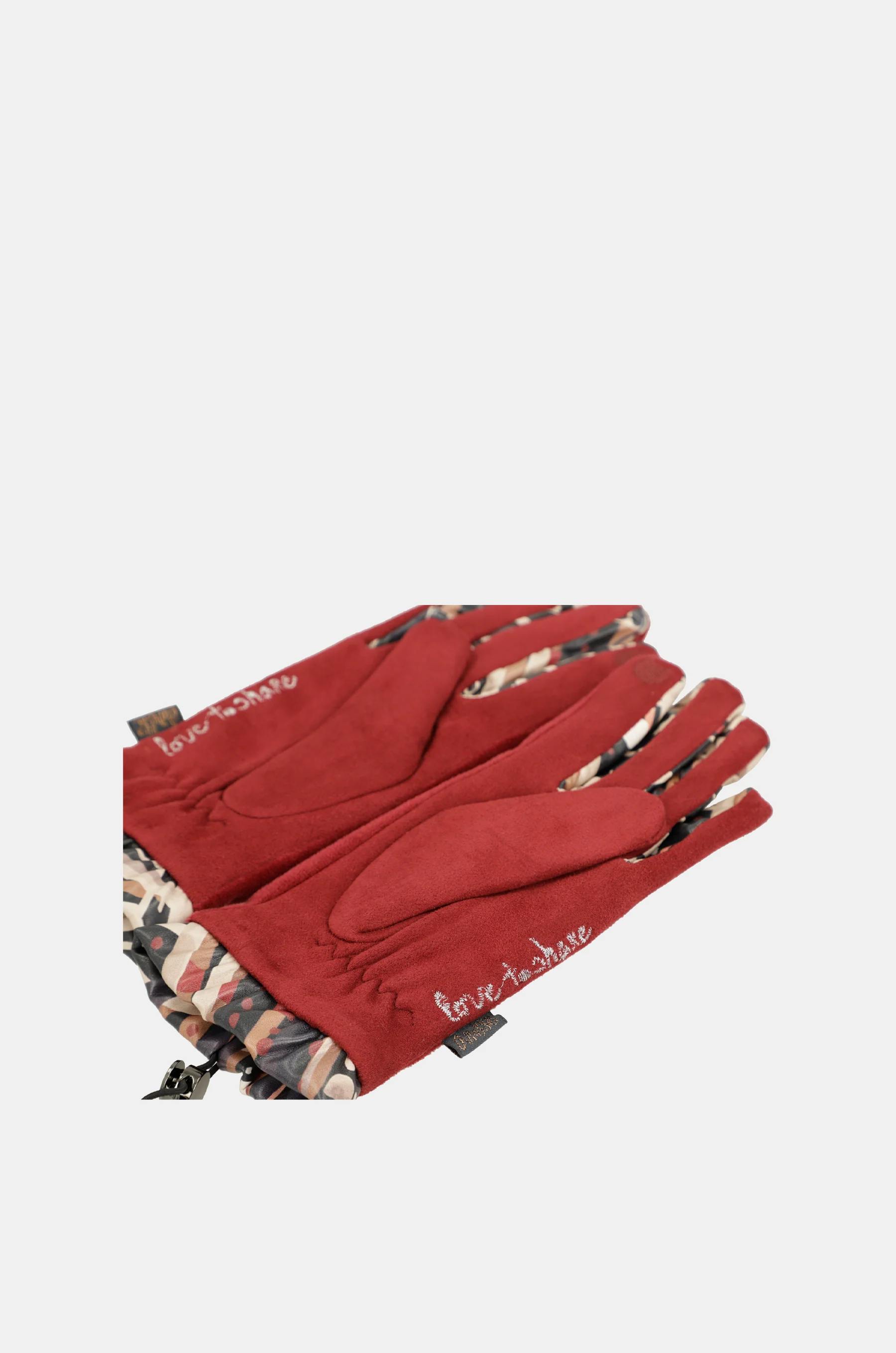 Guantes de terciopelo burdeos - Image 4