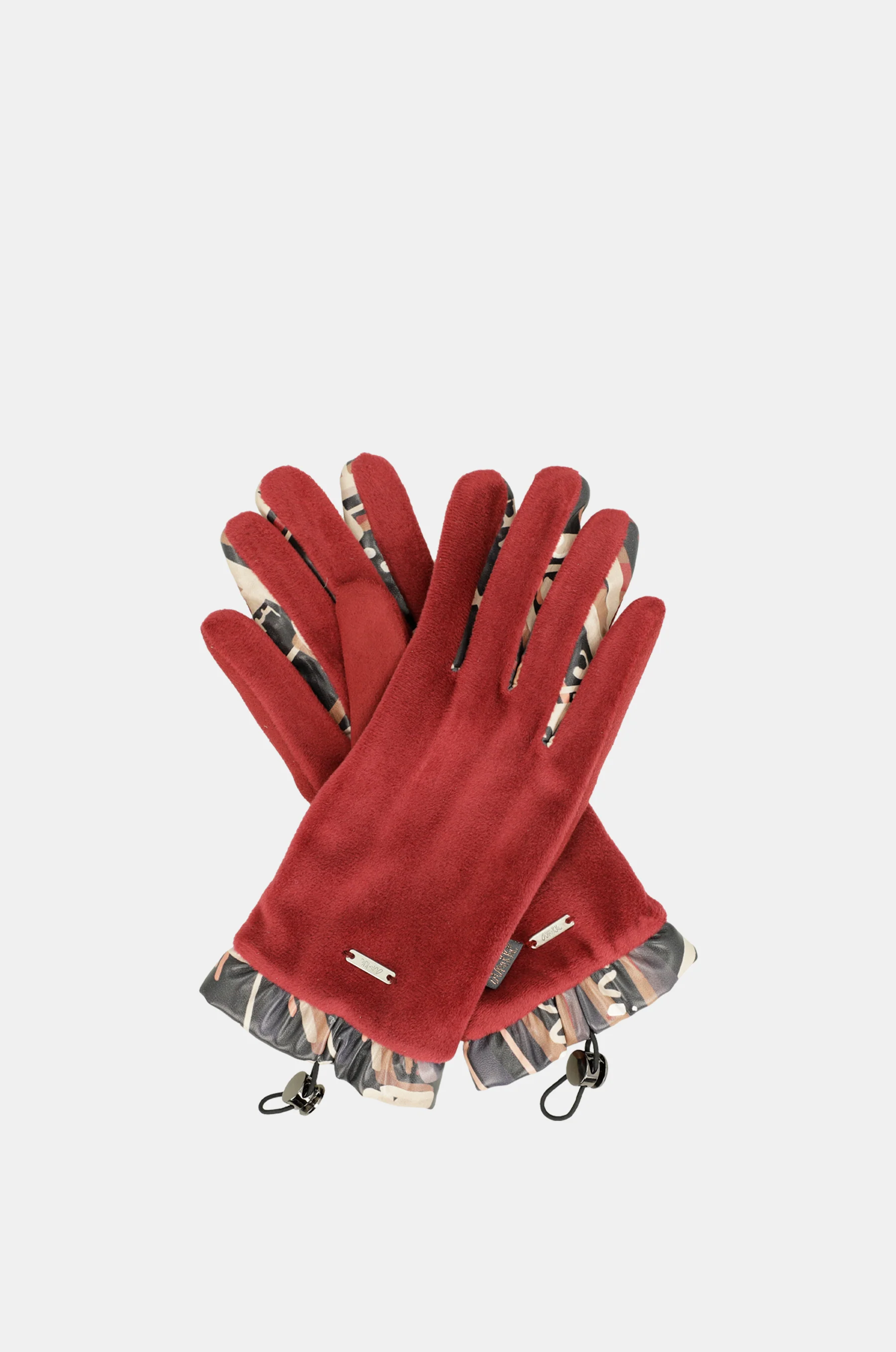 Guantes de terciopelo burdeos - Image 5