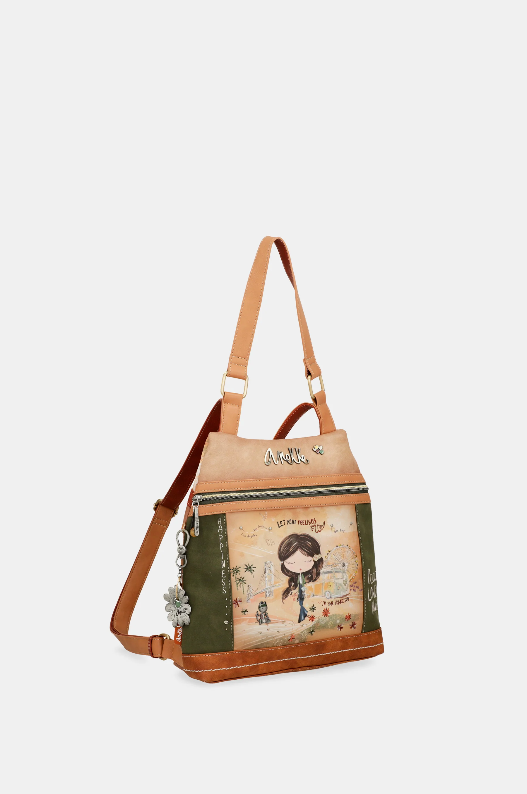 Mochila antirrobo Peace & Love Camel - Image 7