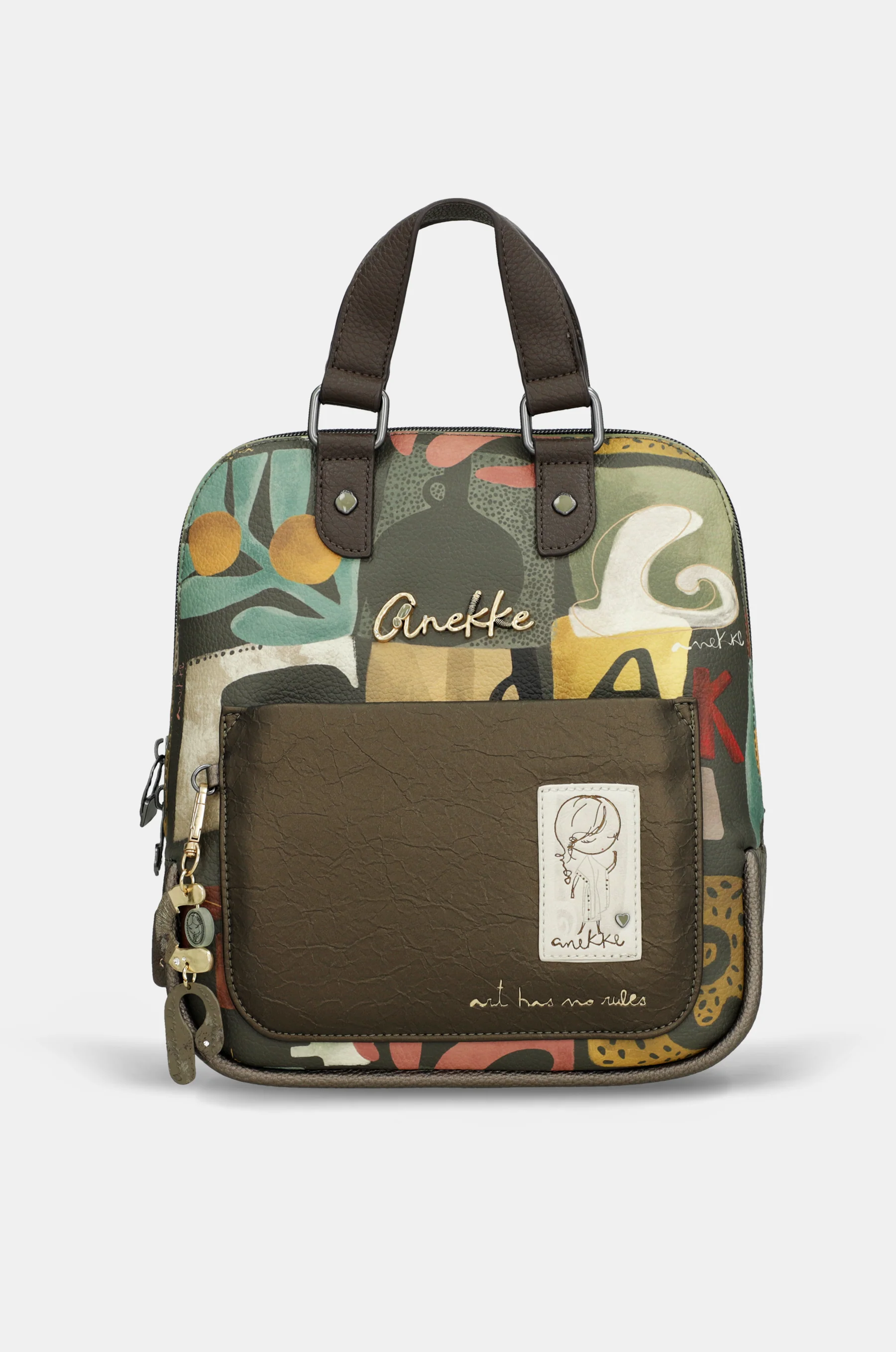 Mochila estampada con asa corta Amphora