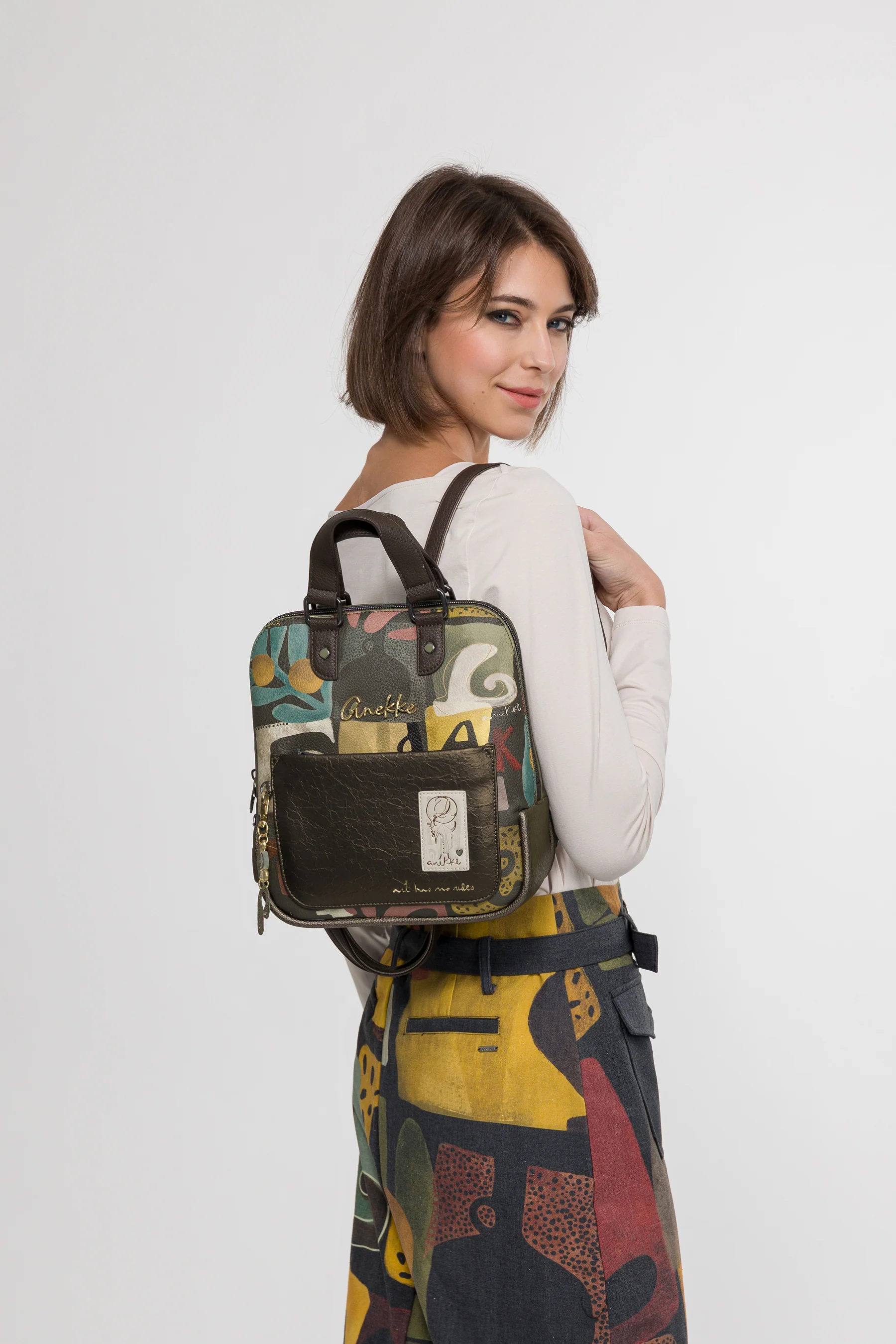 Mochila estampada con asa corta Amphora - Image 2