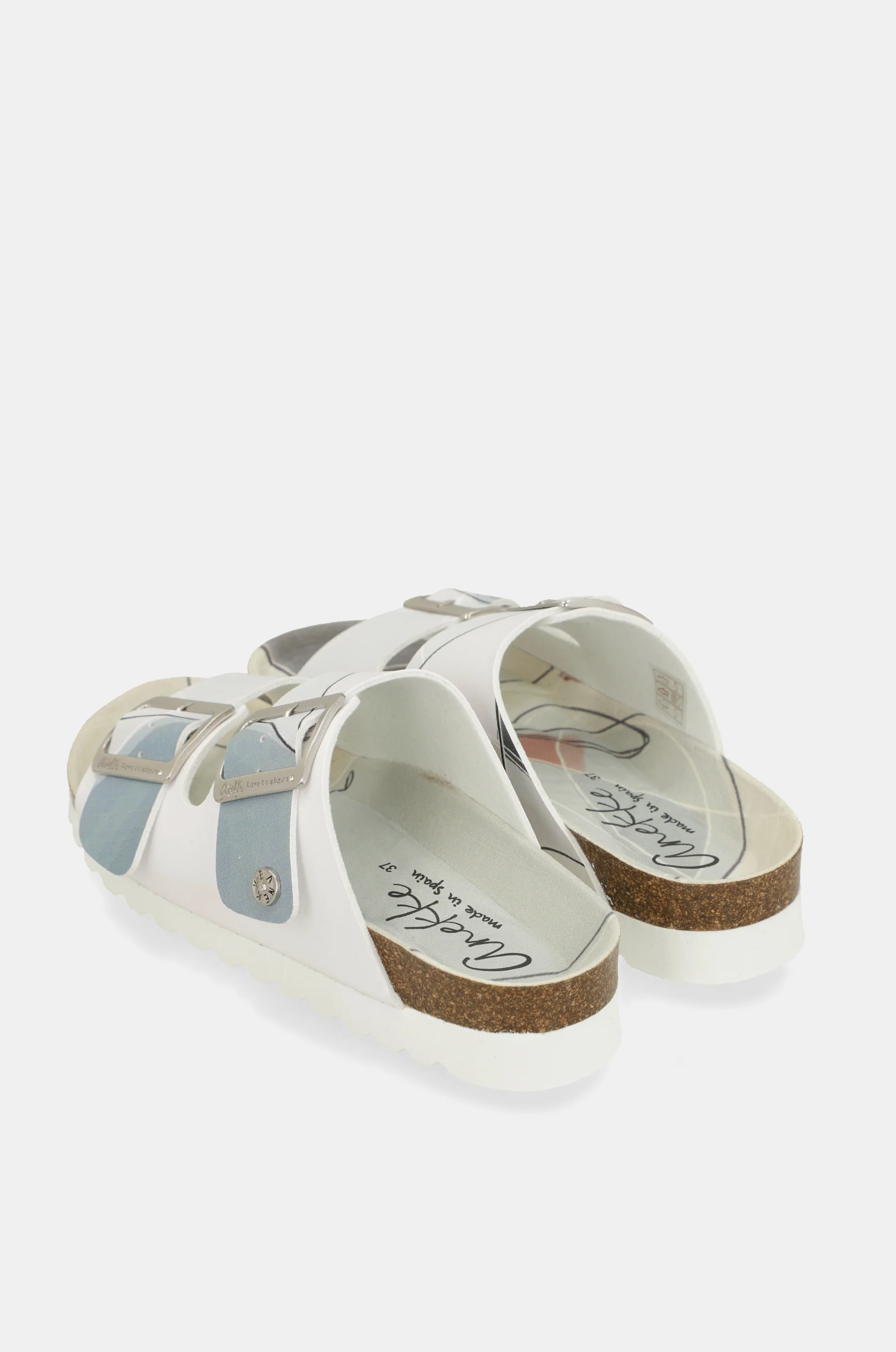 Sandalias bio azul y blancas - Image 5