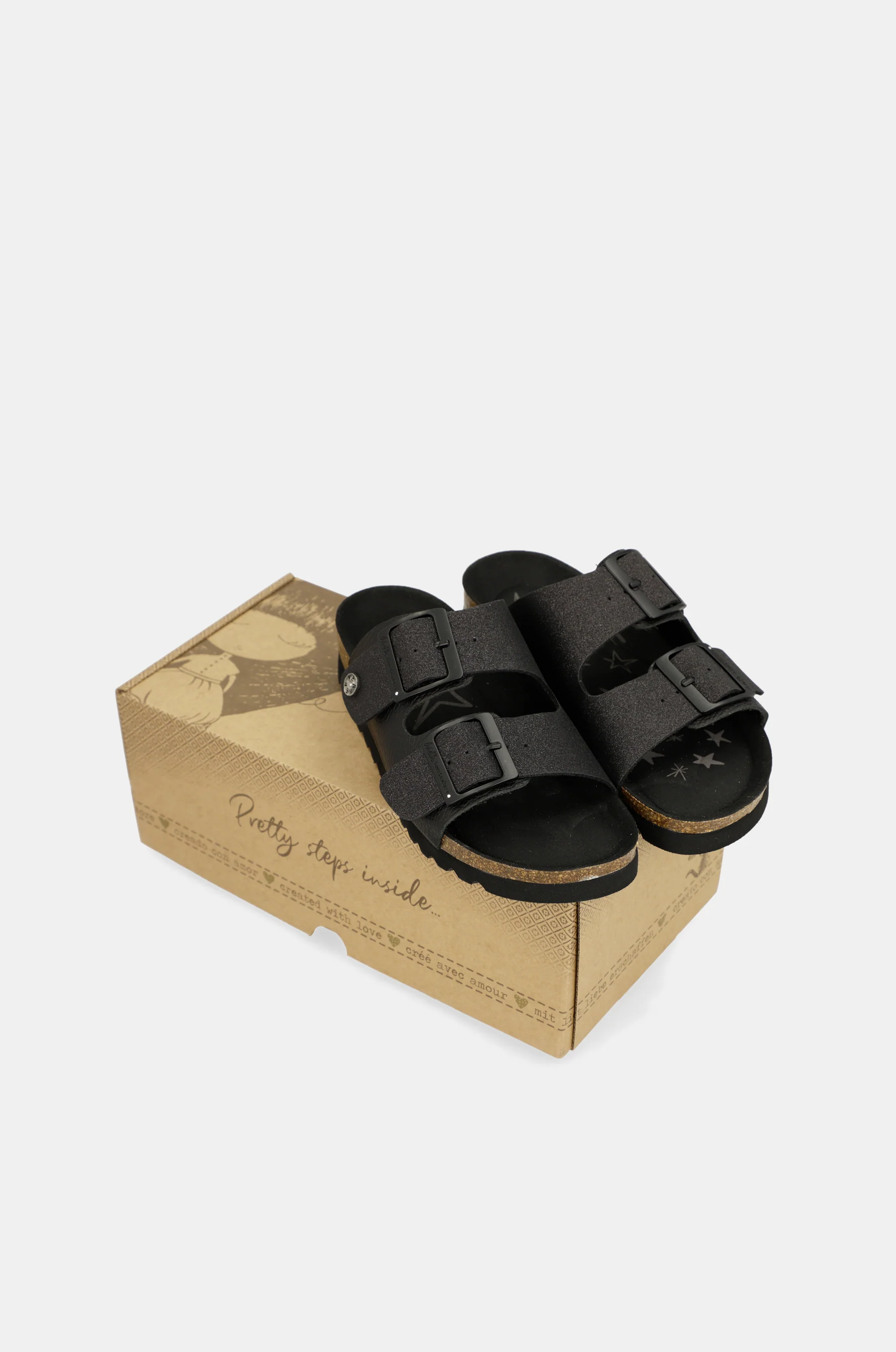 Sandalias bio de mujer negro - Image 7