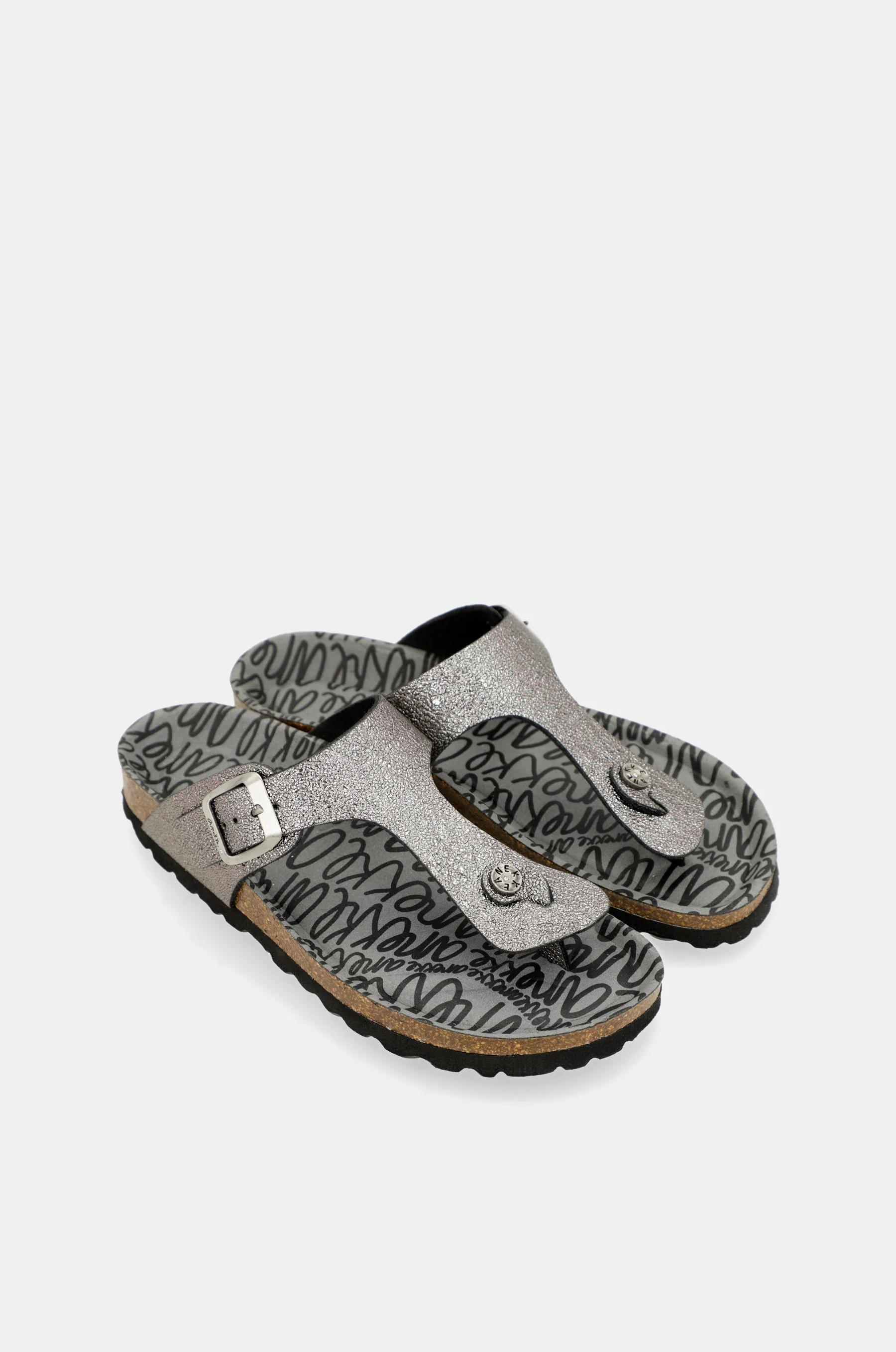 Sandalias bio de mujer plata - Image 3