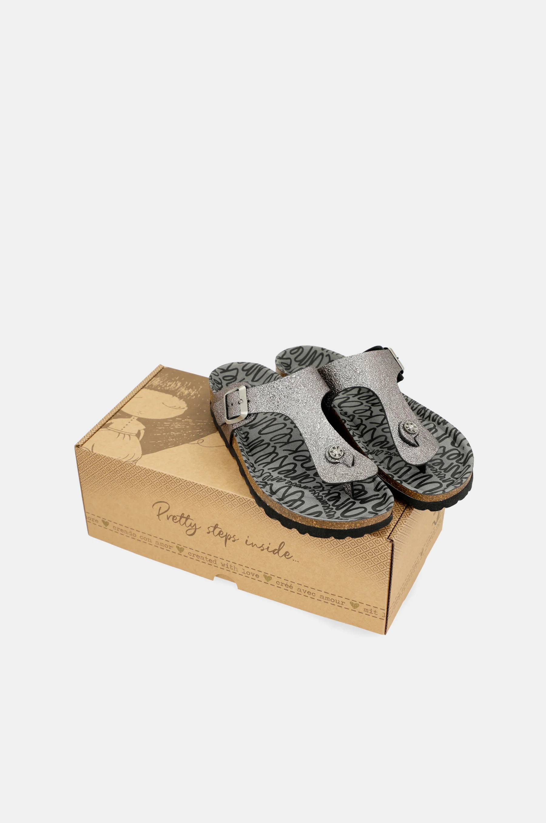 Sandalias bio de mujer plata - Image 7