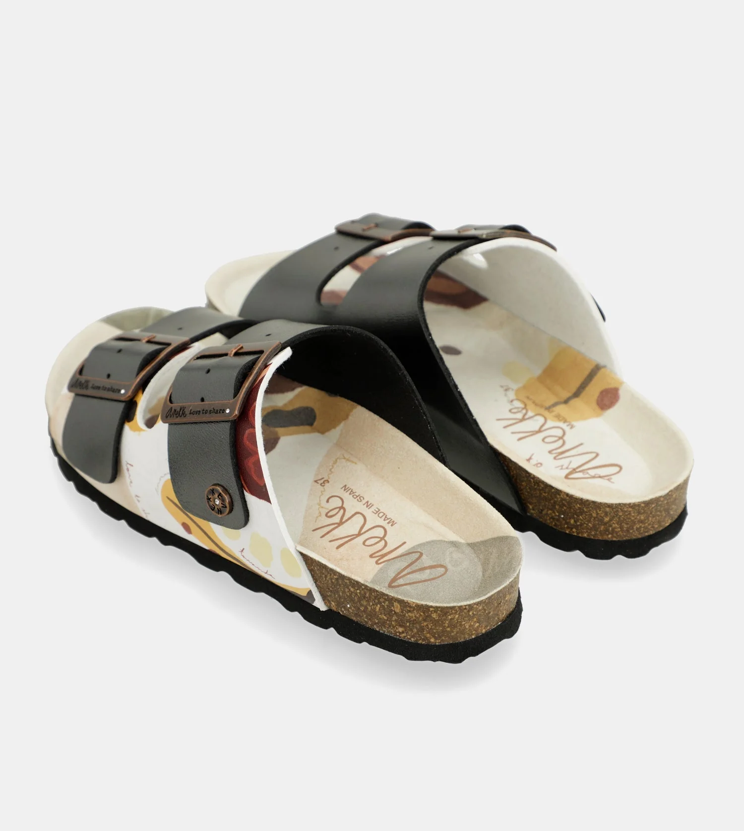 Sandalias bio multicolor negras - Image 8