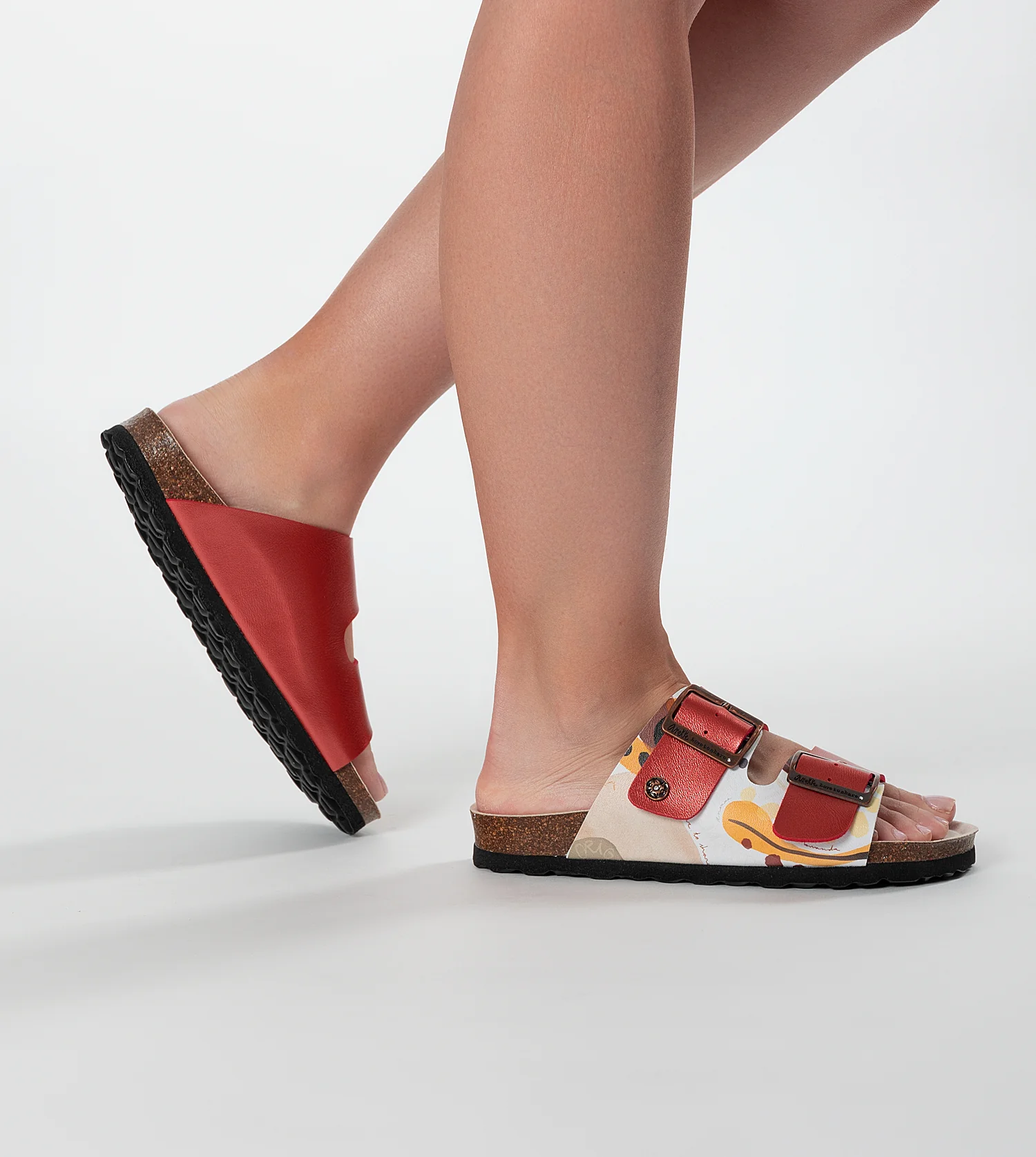 Sandalias bio multicolor rojas - Image 3