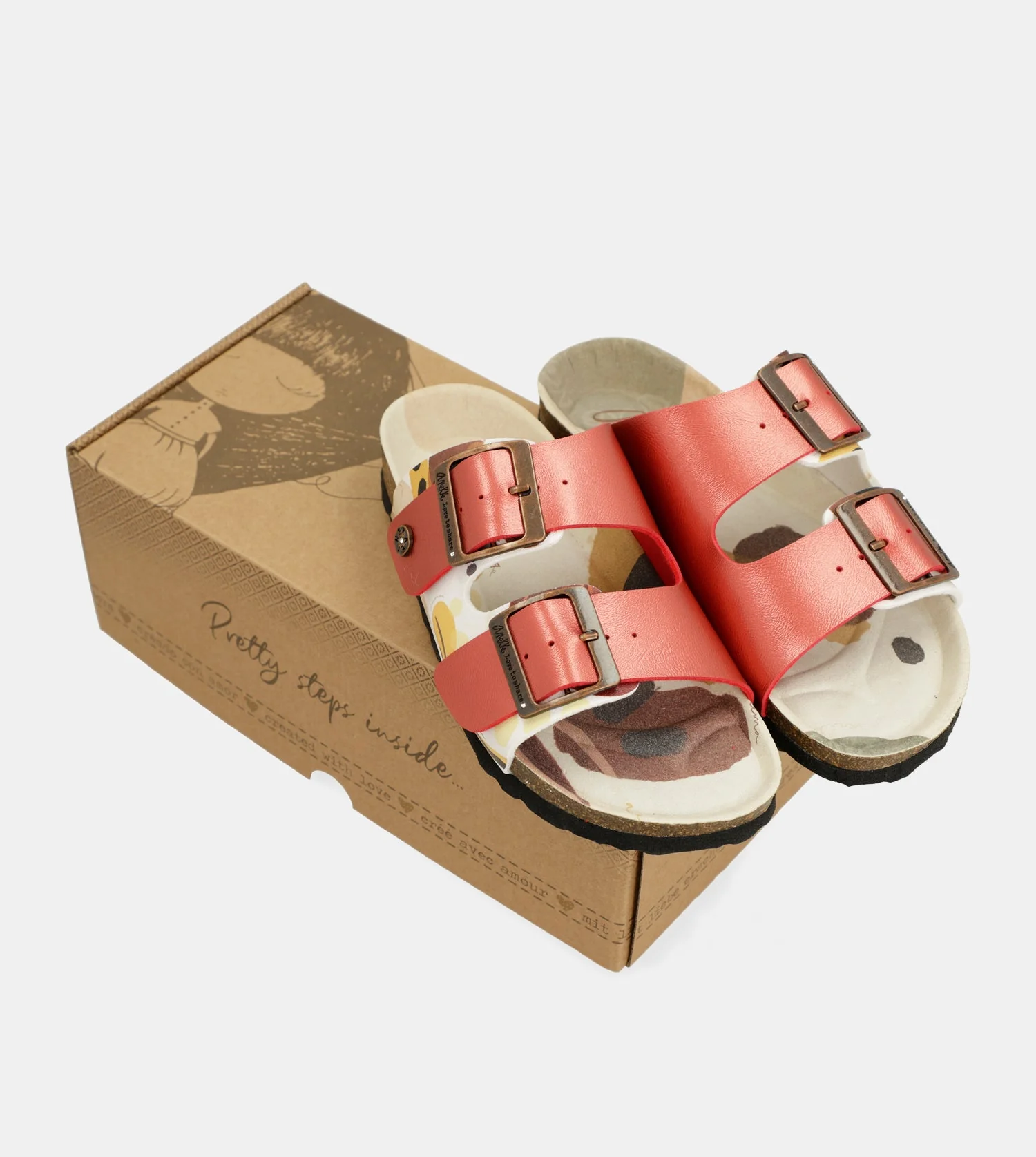 Sandalias bio multicolor rojas - Image 9
