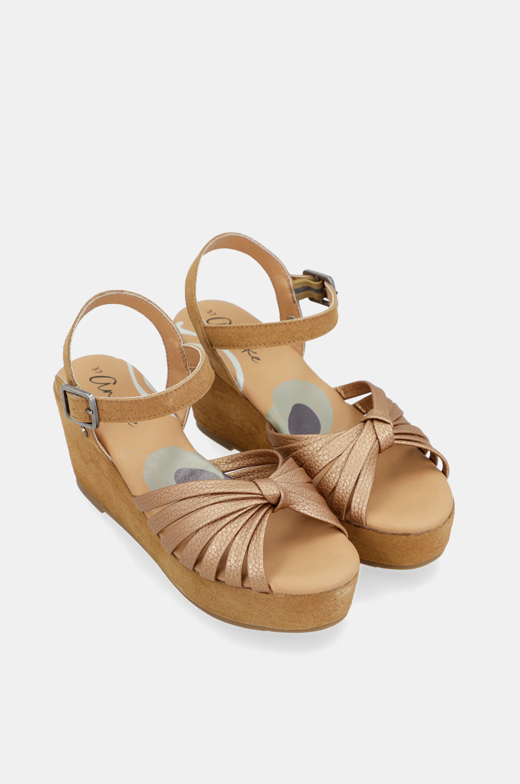 Sandalias cruzadas color canela Gaia - Image 3