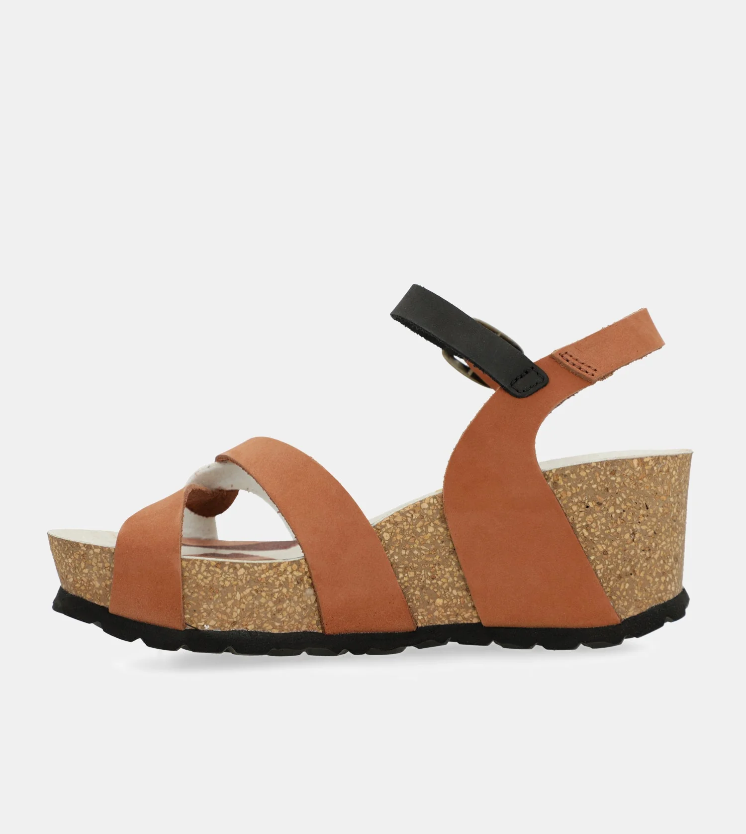 Sandalias cuña bio tiras cuero - Image 2