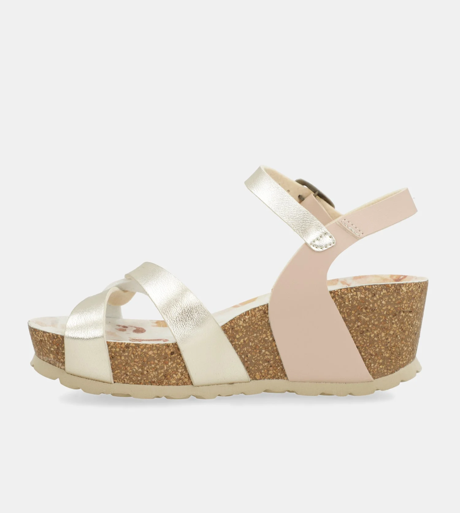Sandalias de cuña bio tiras blancas - Image 2