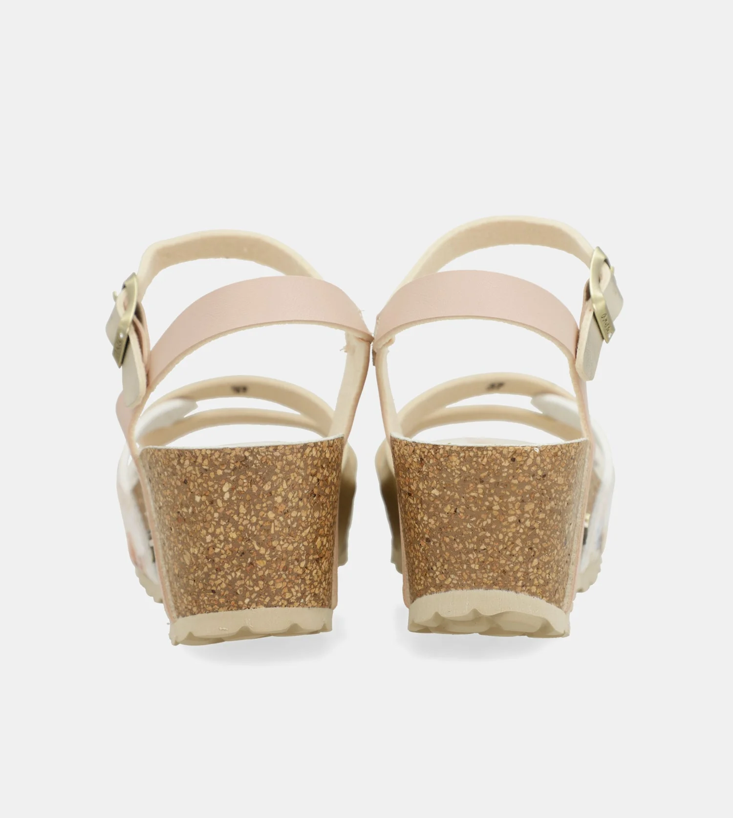 Sandalias de cuña bio tiras blancas - Image 3
