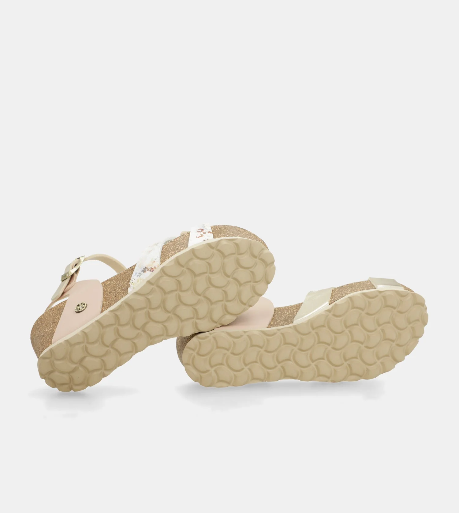 Sandalias de cuña bio tiras blancas - Image 4