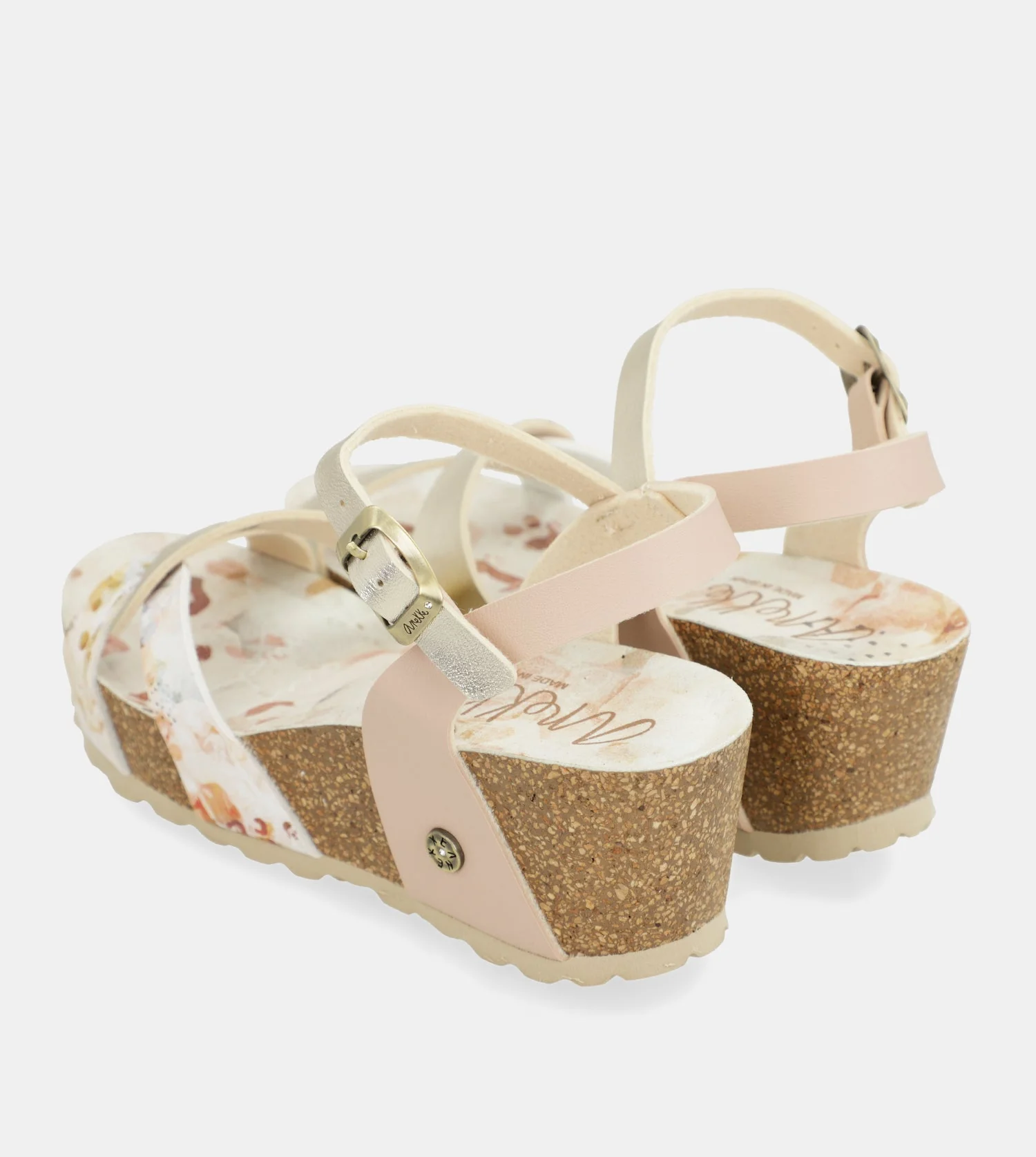 Sandalias de cuña bio tiras blancas - Image 6
