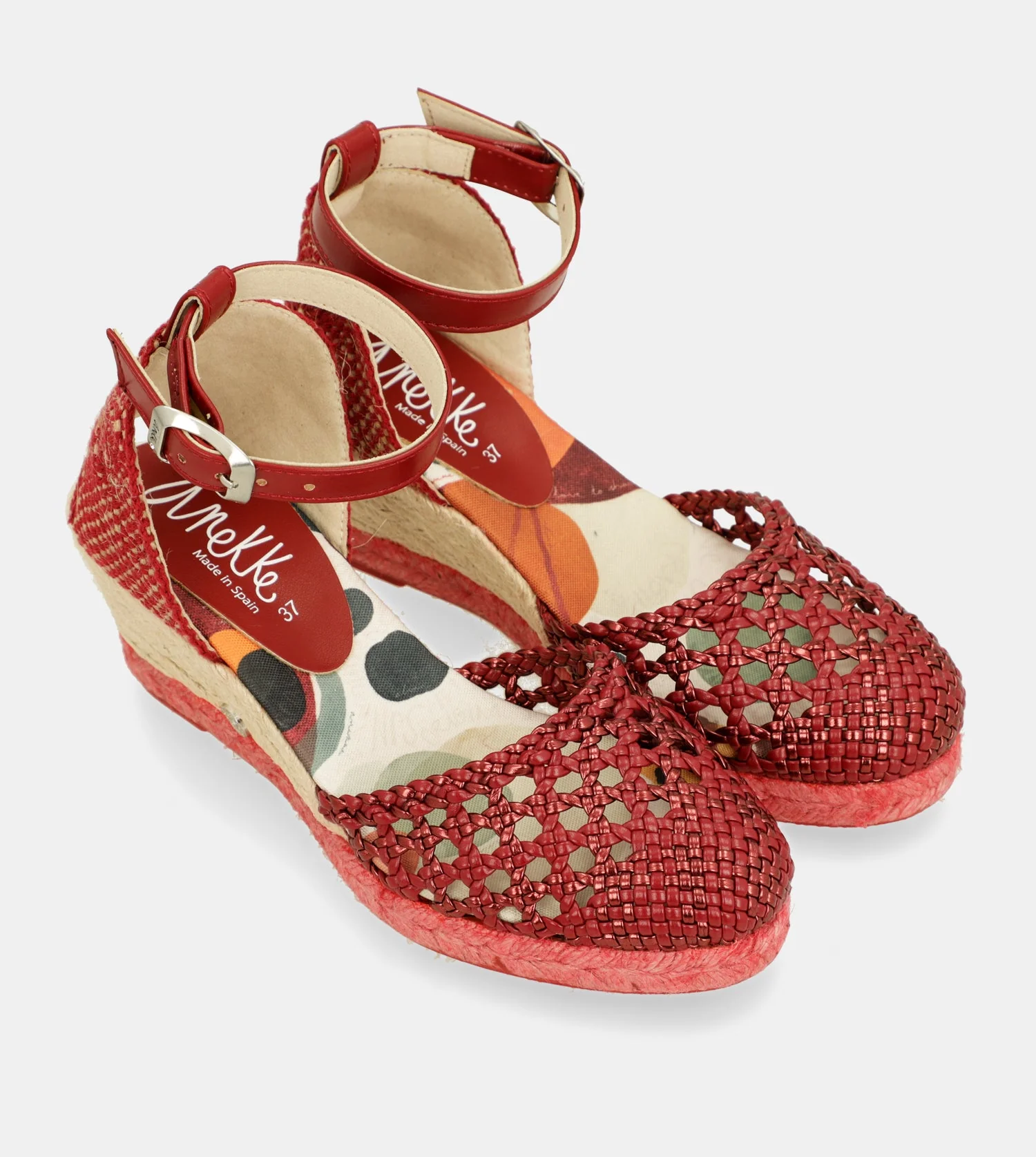 Sandalias de cuña rojas Alma - Image 3