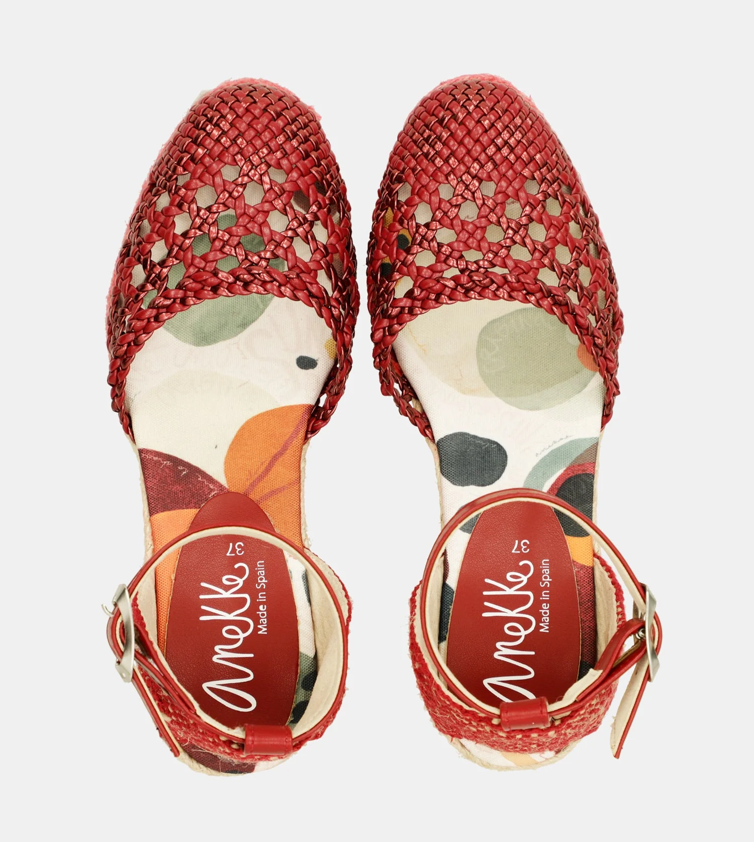 Sandalias de cuña rojas Alma - Image 4